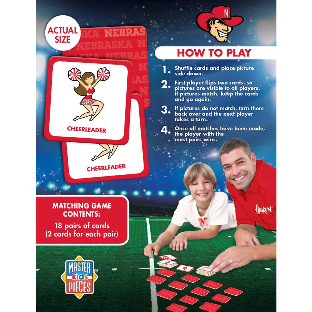 Nebraska Cornhuskers Memory Matching Game - Sports Gifts, Sports Memorabilia, Sports Collectibles, Fan Shop