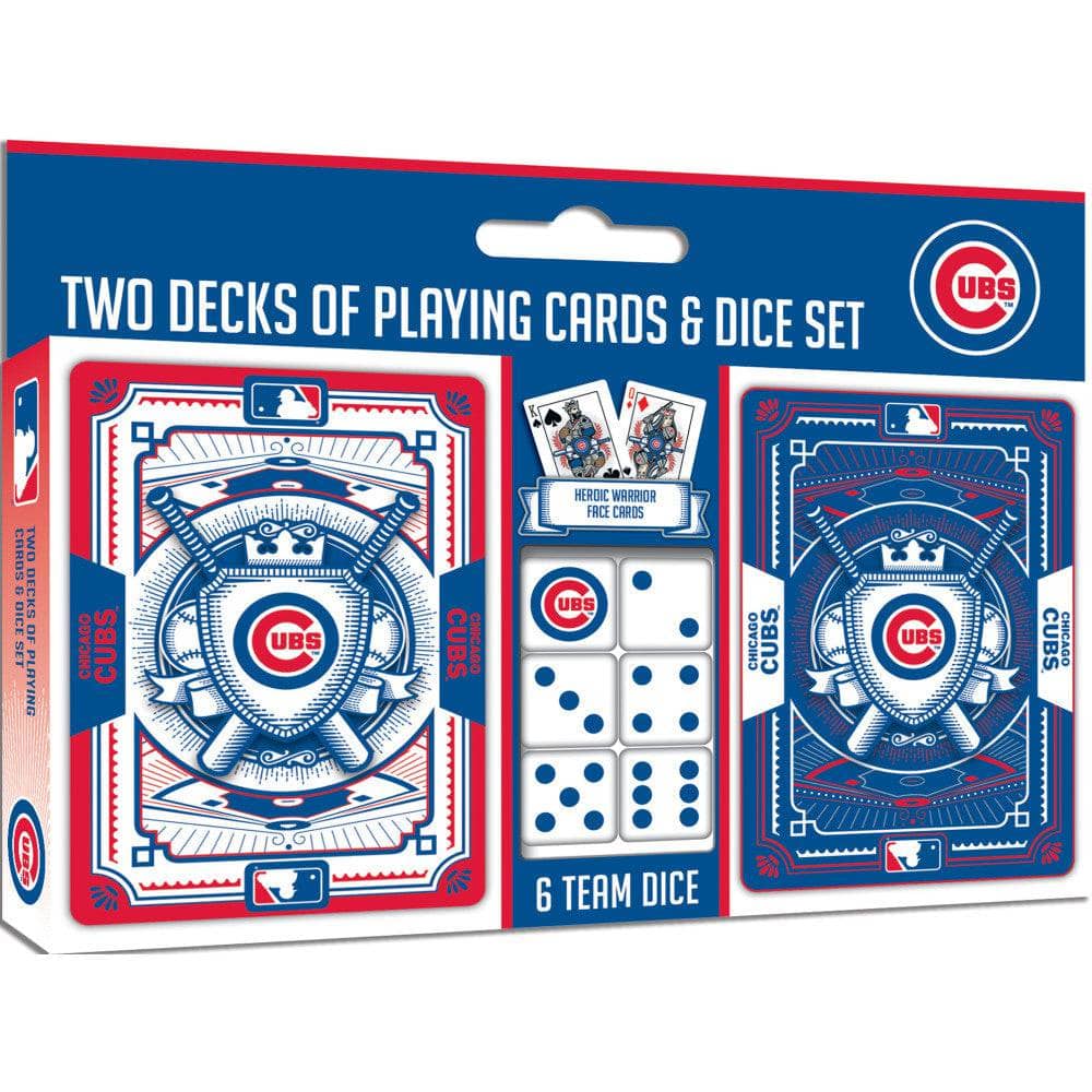 Chicago Cubs 2-Pack Playing Cards and Dice Set - Sports Gifts, Sports Memorabilia, Sports Collectibles, Fan Shop