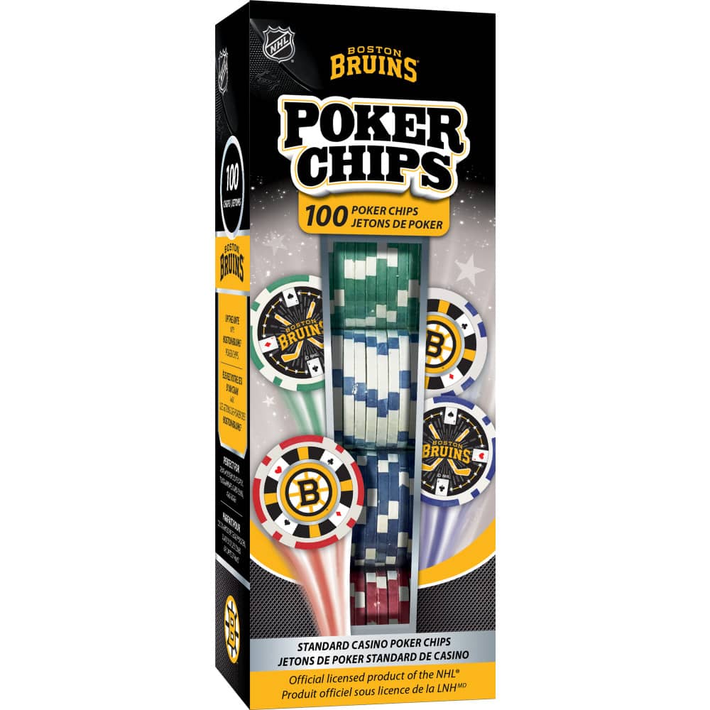 Boston Bruins 100 Piece Poker Chip Set