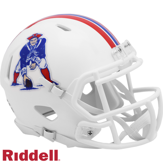 New England Patriots Helmet Riddell Replica Mini Speed Style 1982-1989 T/B - Sports Collectibles, Sports Memorabilia, Sports Fan Shop, Sports Gifts