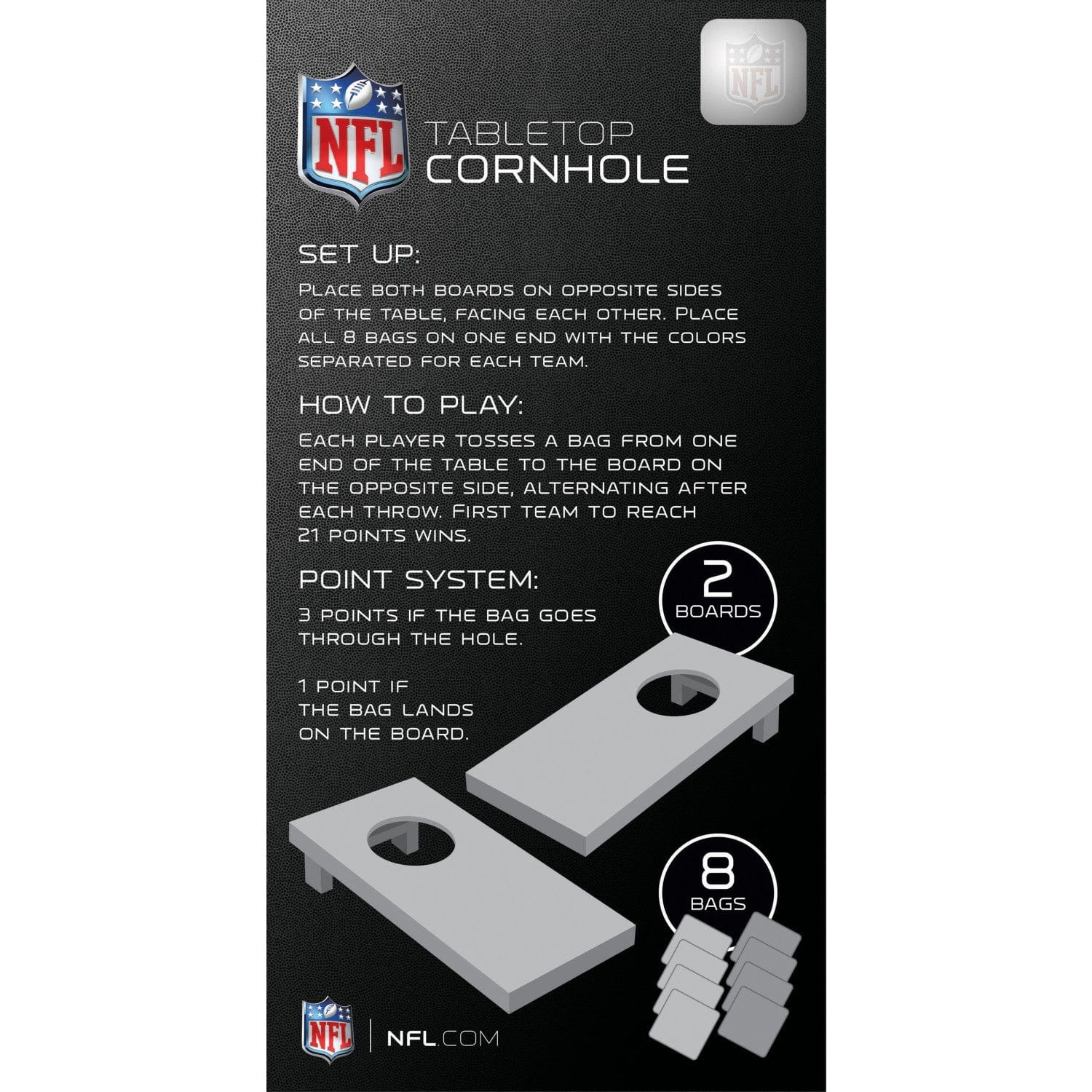 Las Vegas Raiders - NFL Tabletop Cornhole