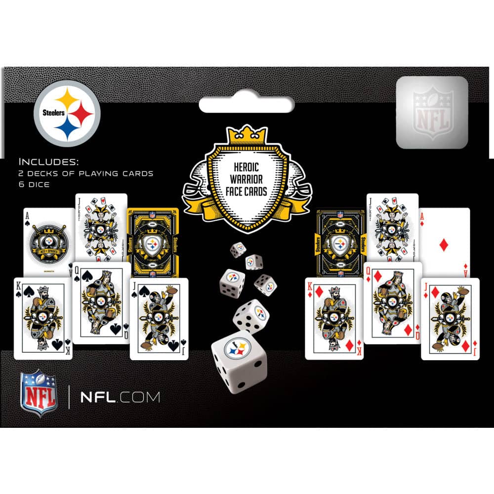 Pittsburgh Steelers 2-Pack Playing Cards and Dice Set