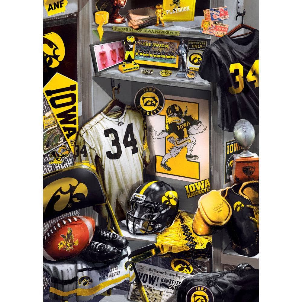 Iowa Hawkeyes Locker Room 500-Piece Jigsaw Puzzle - Sports Gifts, Sports Memorabilia, Sports Collectibles, Fan Shop
