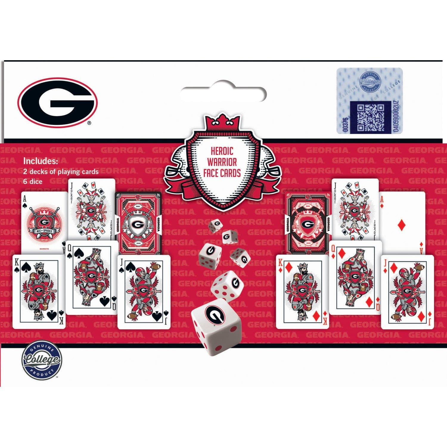 Georgia Bulldogs 2-Pack Playing Cards and Dice Set