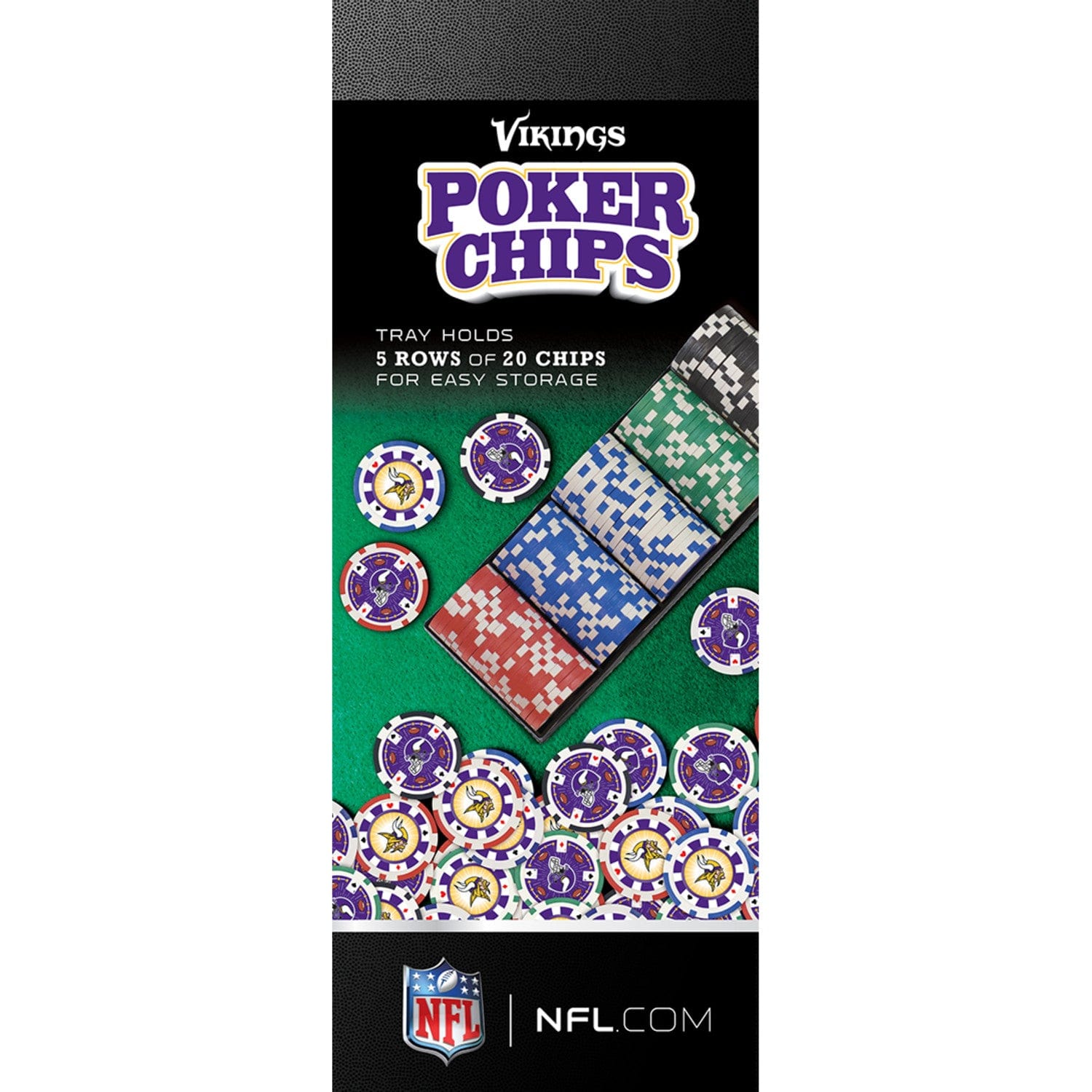 Minnesota Vikings 100-Piece Poker Chip Set