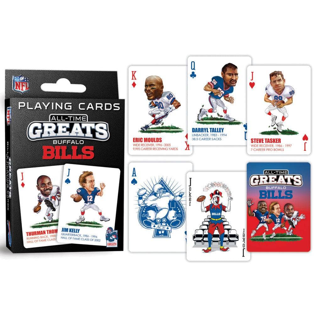Buffalo Bills All-Time Greats Playing Cards - 54 Card Deck - Sports Gifts, Sports Memorabilia, Sports Collectibles, Fan Shop