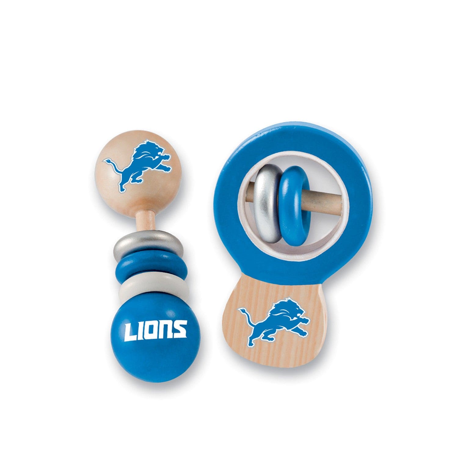 Detroit Lions Baby Rattles 2-Pack - Sports Gifts, Sports Memorabilia, Sports Collectibles, Fan Shop