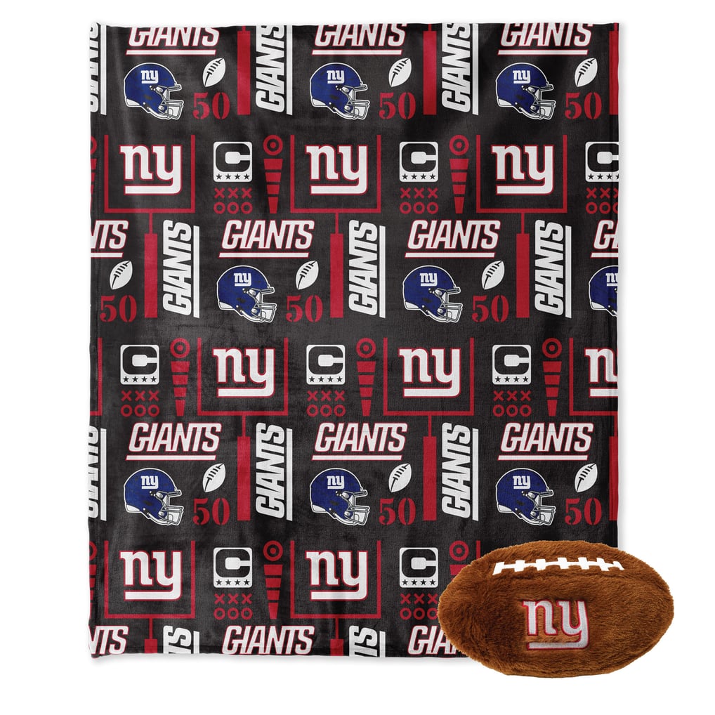 New York Giants Pegasus 60" x 70" Blackout Team Spirit Ultra Soft Throw