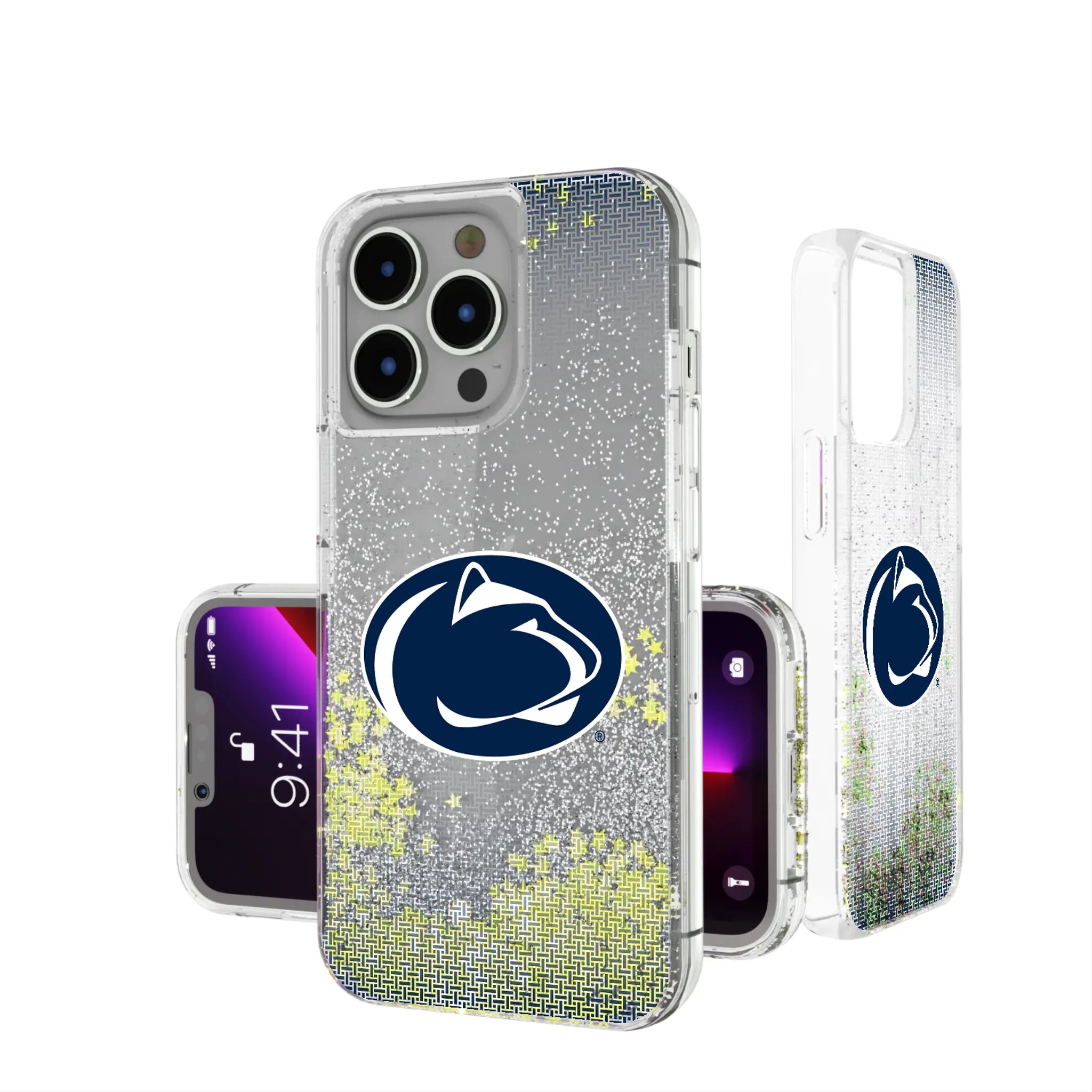 Pennsylvania State University Nittany Lions Linen Glitter Phone Case