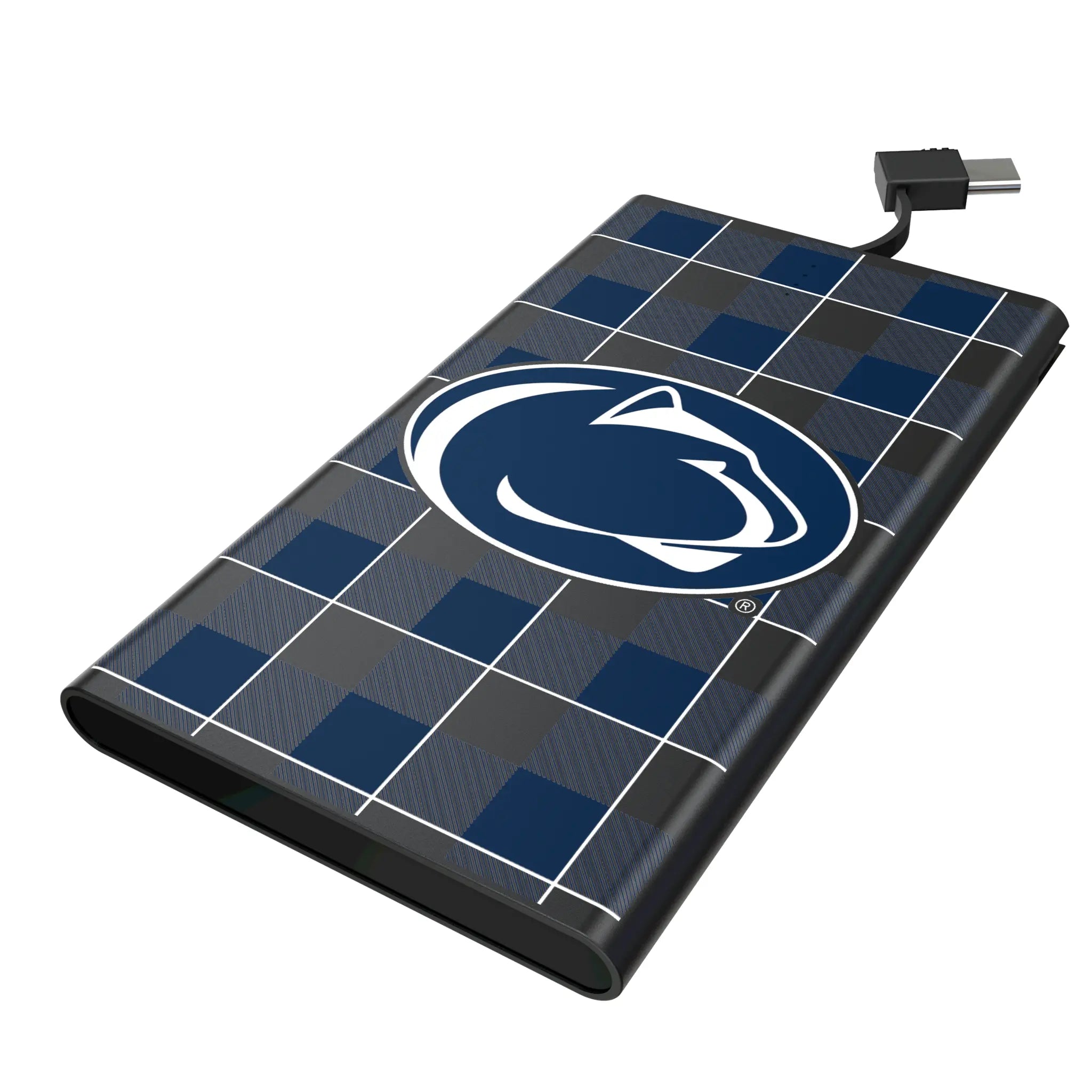 Pennsylvania State University Nittany Lions Plaid 5000mAh Flat Powerbank