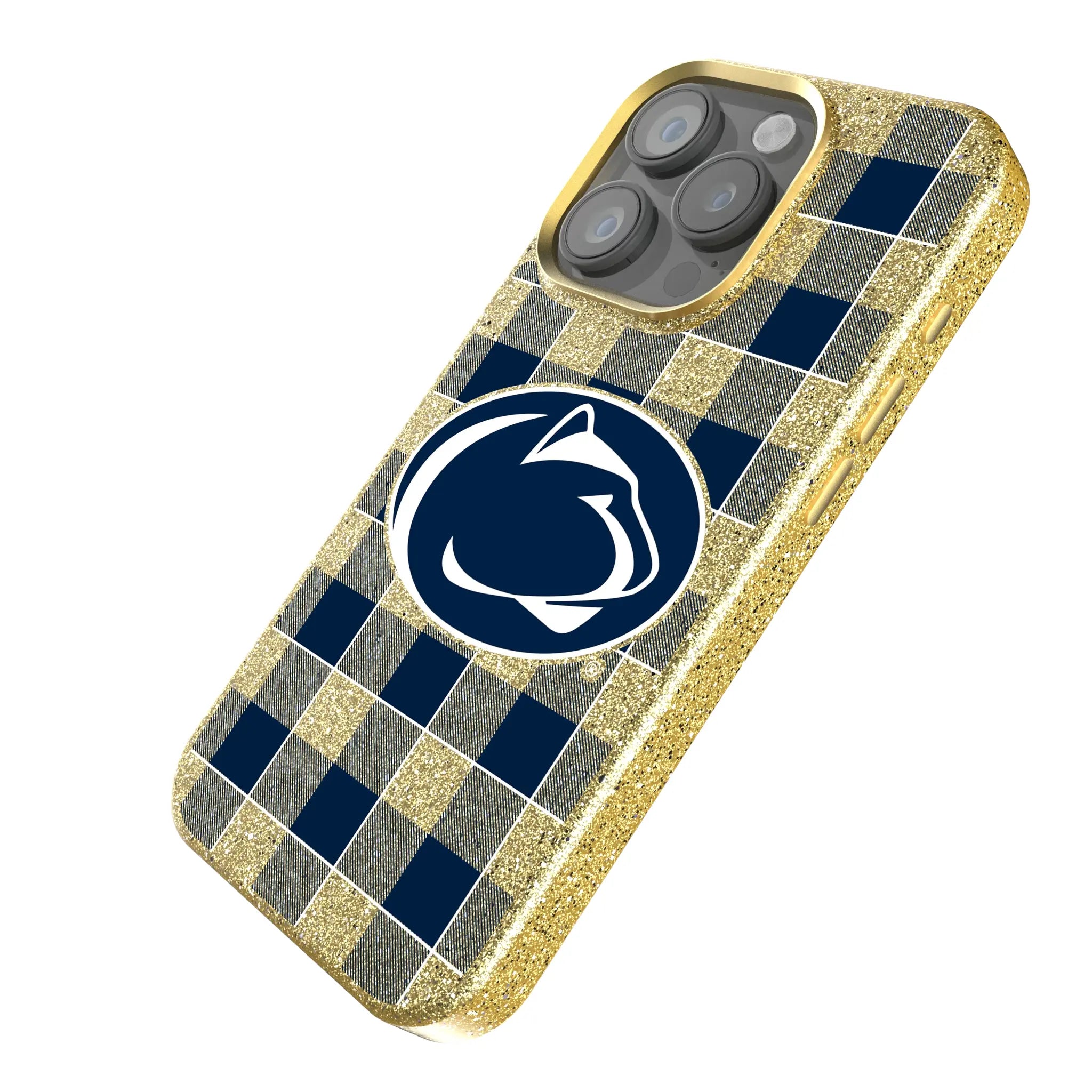 Pennsylvania State University Nittany Lions Plaid Bling Phone Case