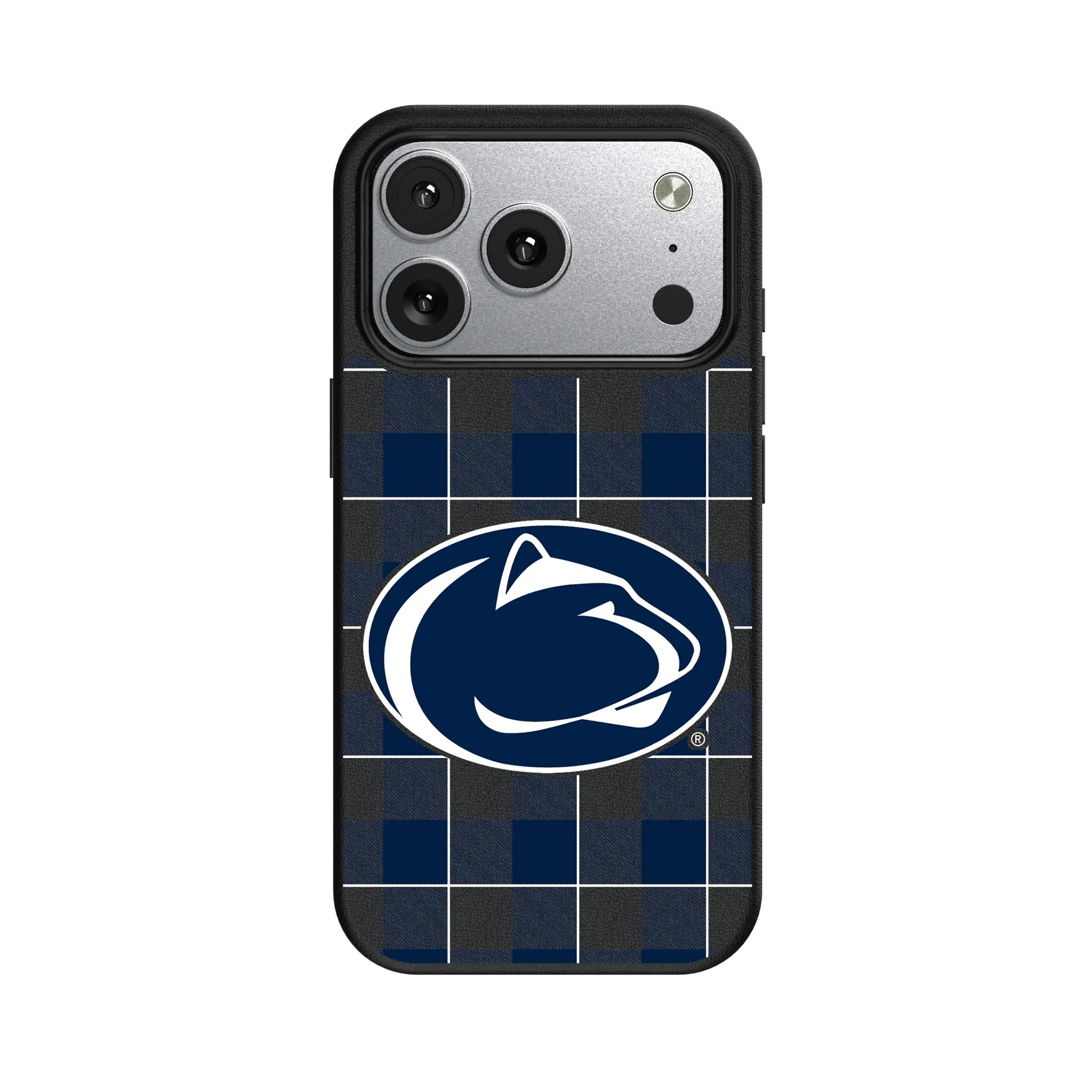 Pennsylvania State University Nittany Lions Plaid MagSafe Compatible Phone Case for Apple iPhone