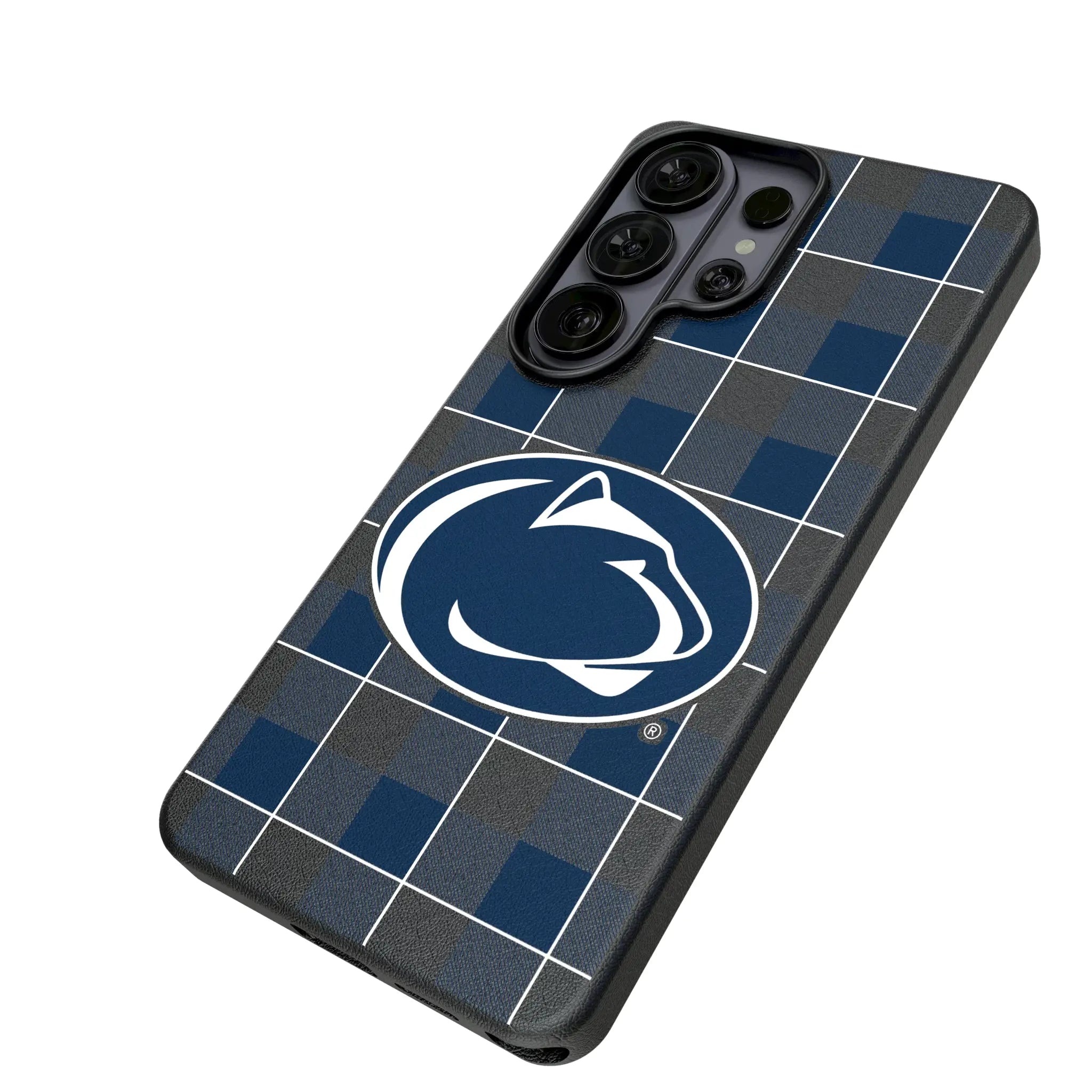 Pennsylvania State University Nittany Lions Plaid MagSafe Compatible Phone Case for Samsung Galaxy