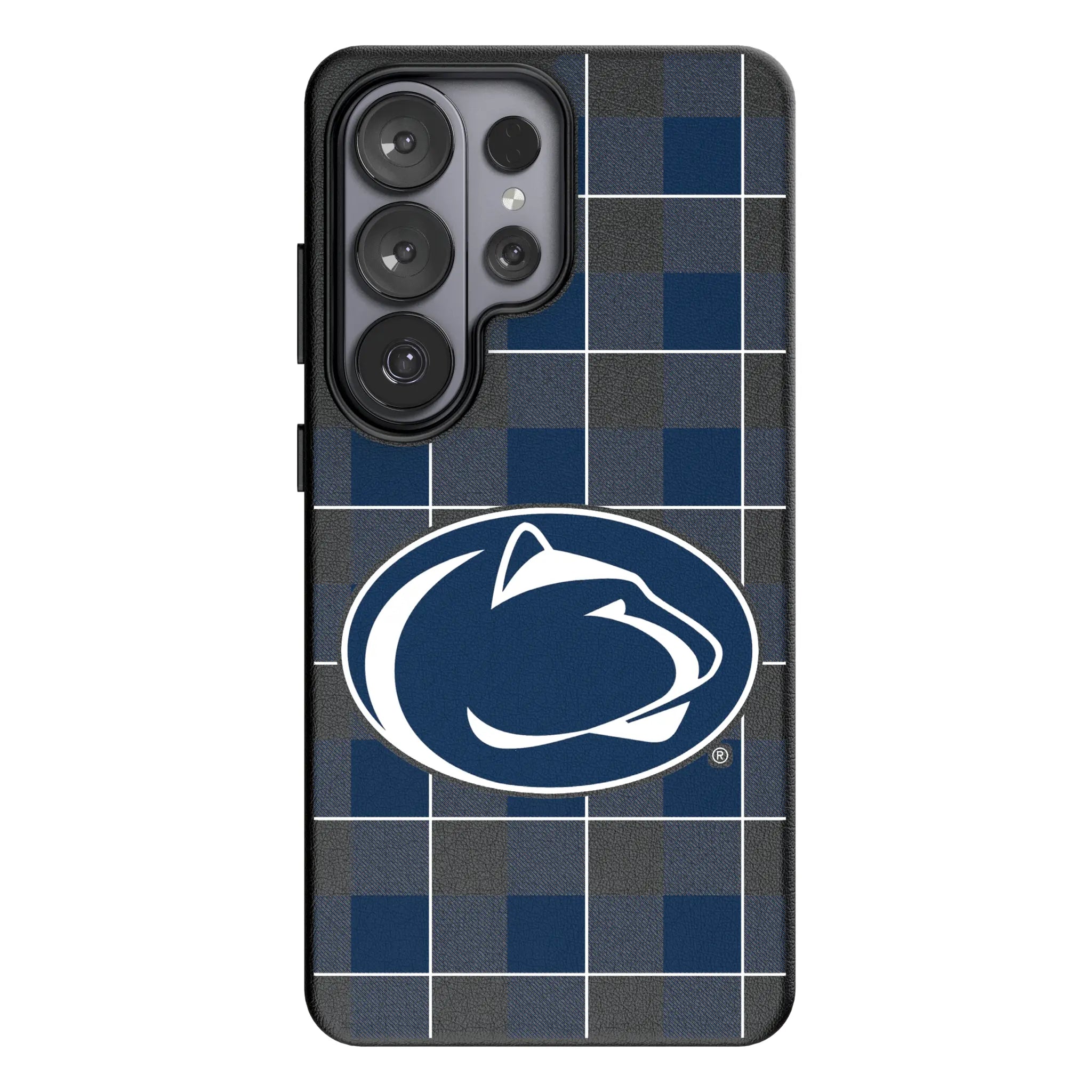 Pennsylvania State University Nittany Lions Plaid MagSafe Compatible Phone Case for Samsung Galaxy