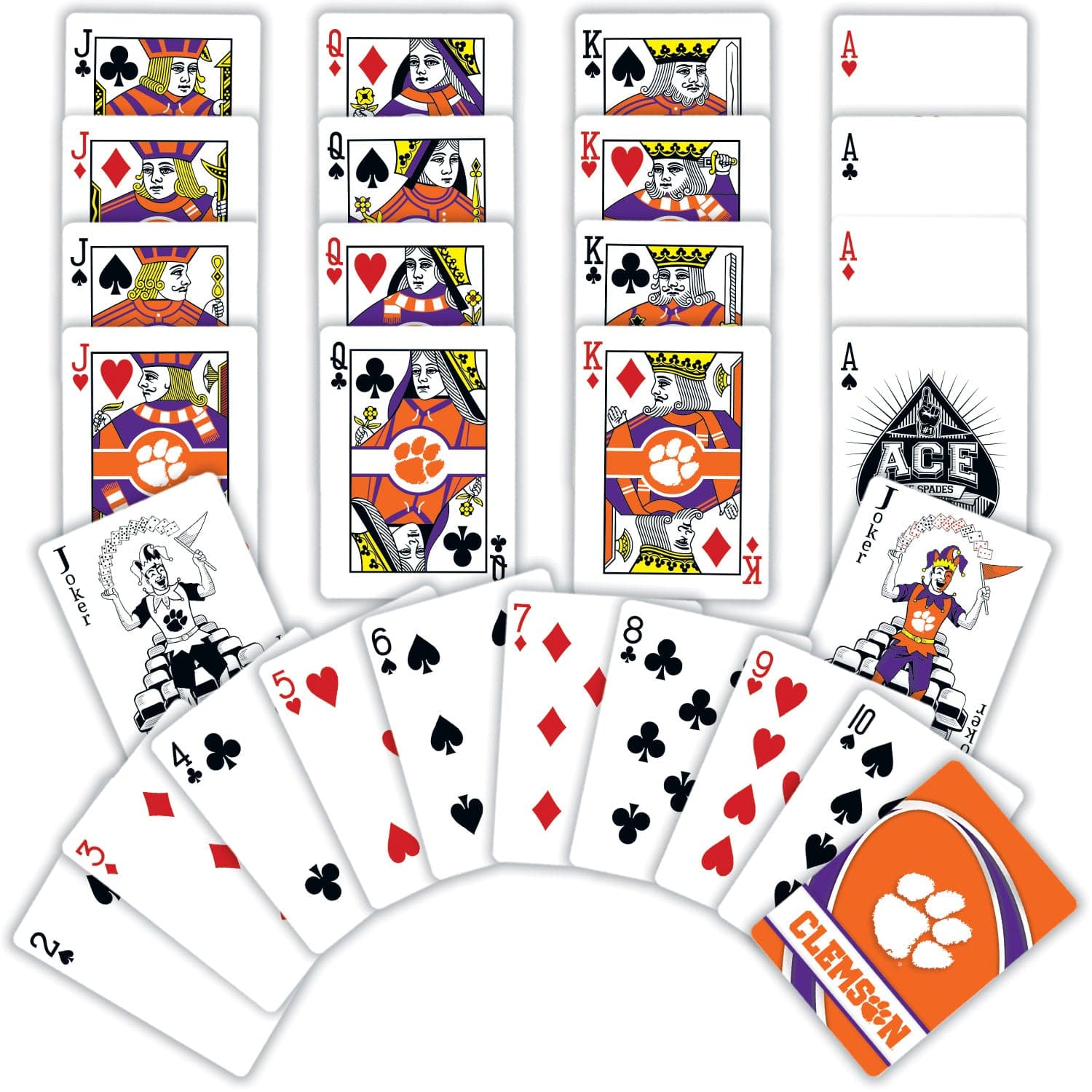 Clemson Tigers Playing Cards - 54 Card Deck