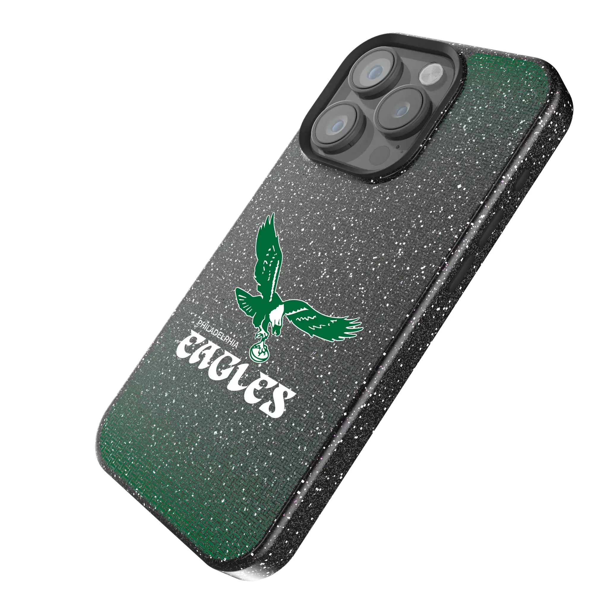Philadelphia Eagles 1973-1995 Historic Collection Linen Bling Phone Case for Apple iPhone