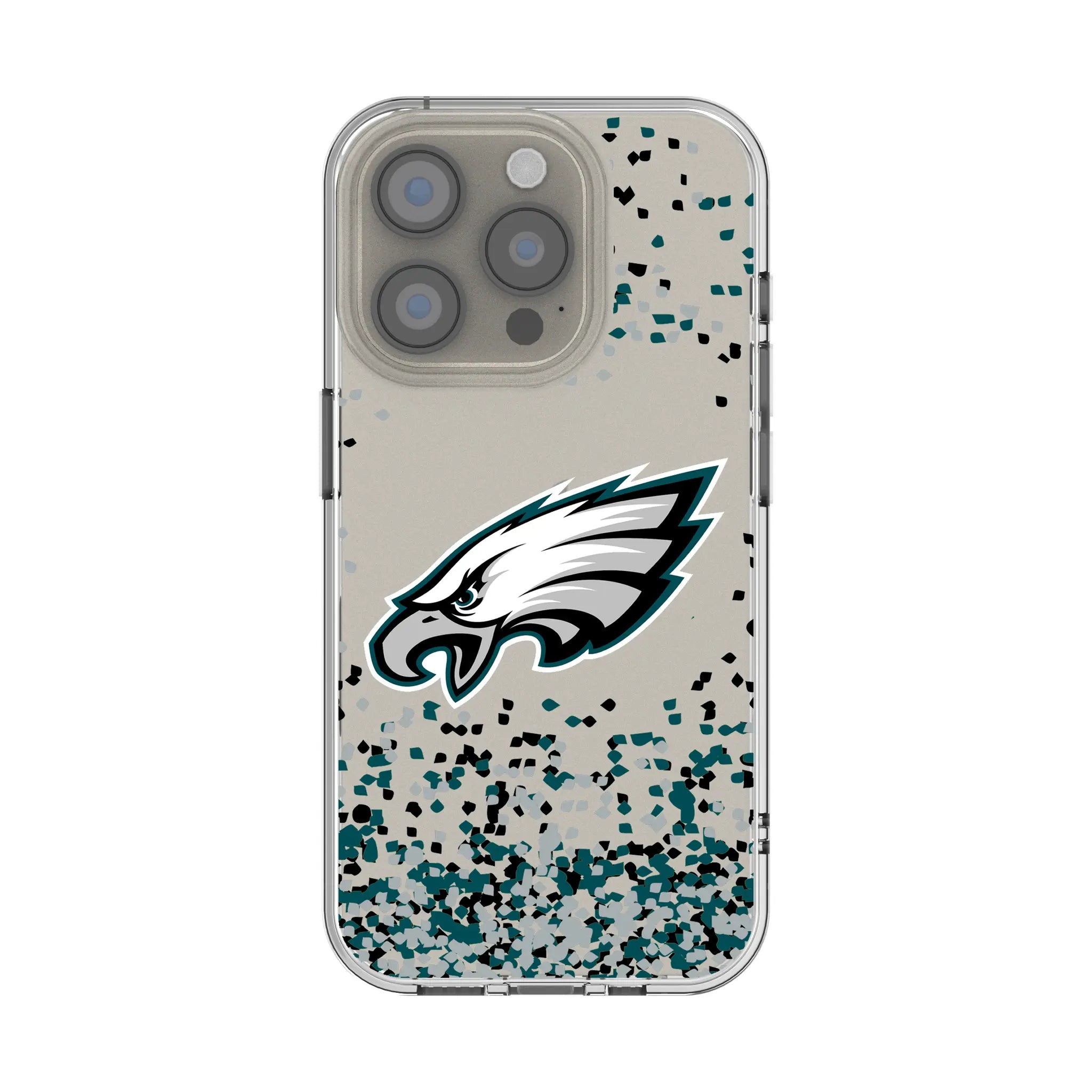 Philadelphia Eagles Confetti Clear Phone Case for Apple iPhone