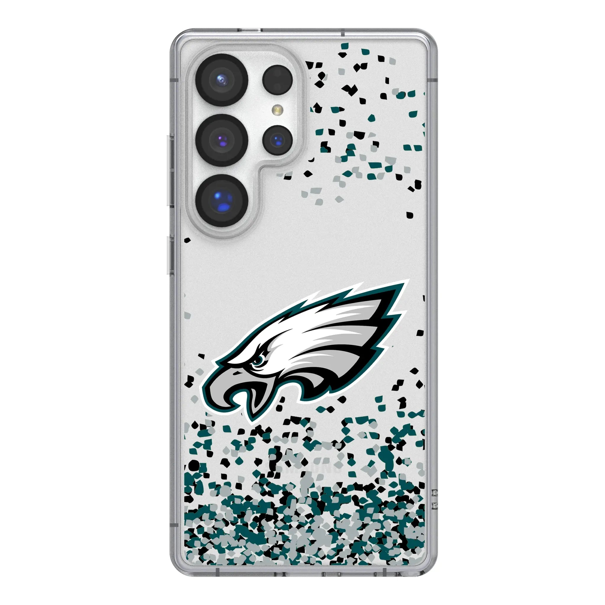 Philadelphia Eagles Confetti Clear Phone Case for Samsung Galaxy