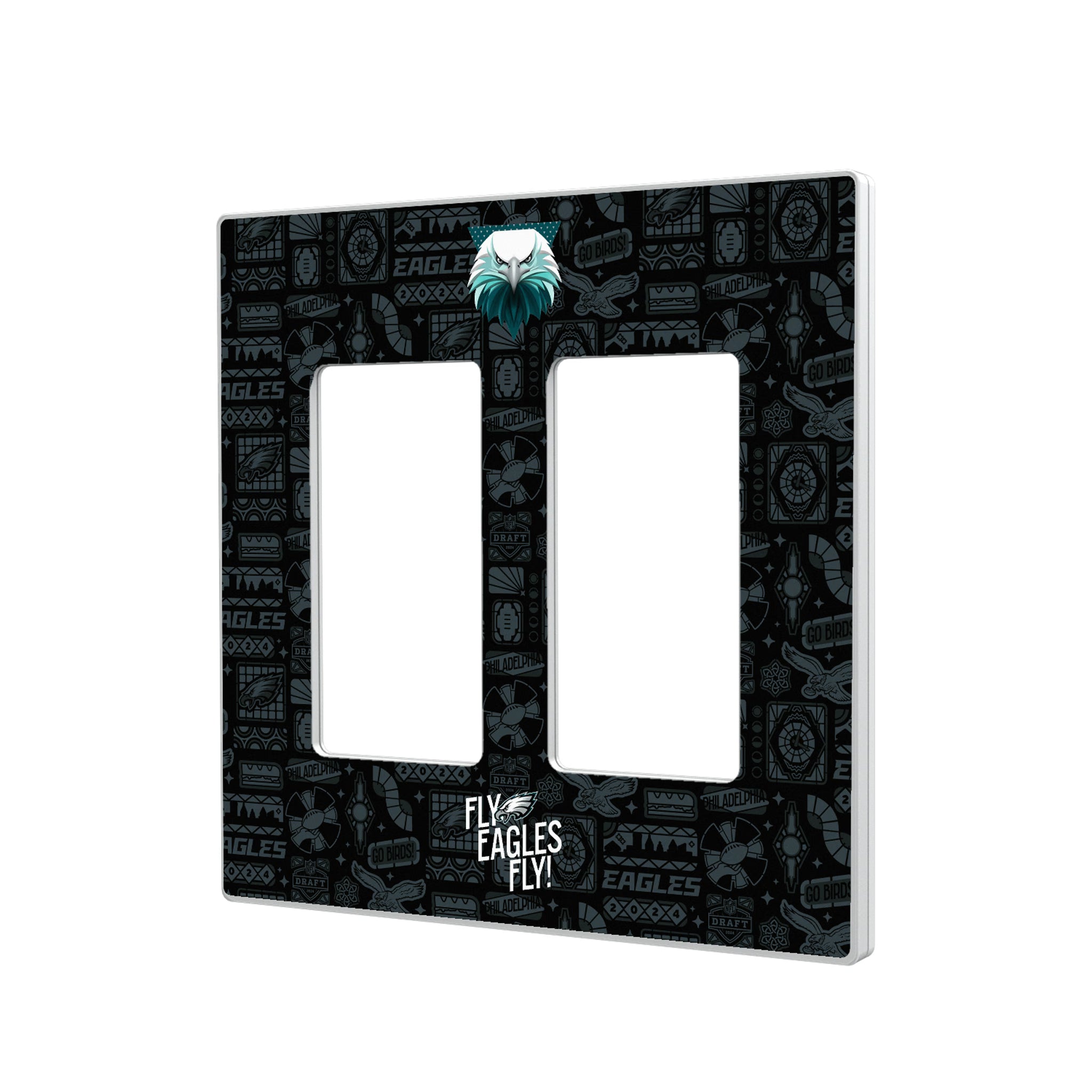 Philadelphia Eagles 2024 Illustrated Limited Edition Hidden-Screw Light Switch Plate