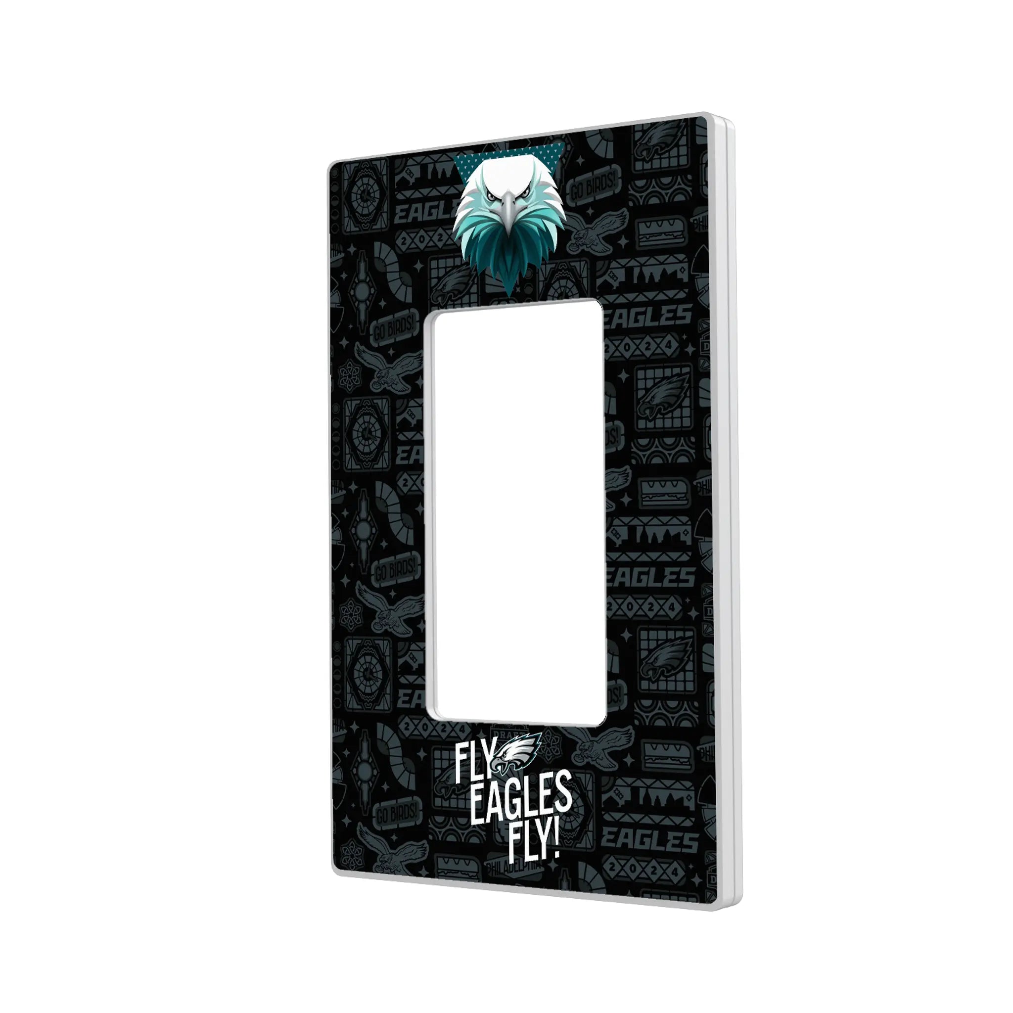 Philadelphia Eagles 2024 Illustrated Limited Edition Hidden-Screw Light Switch Plate