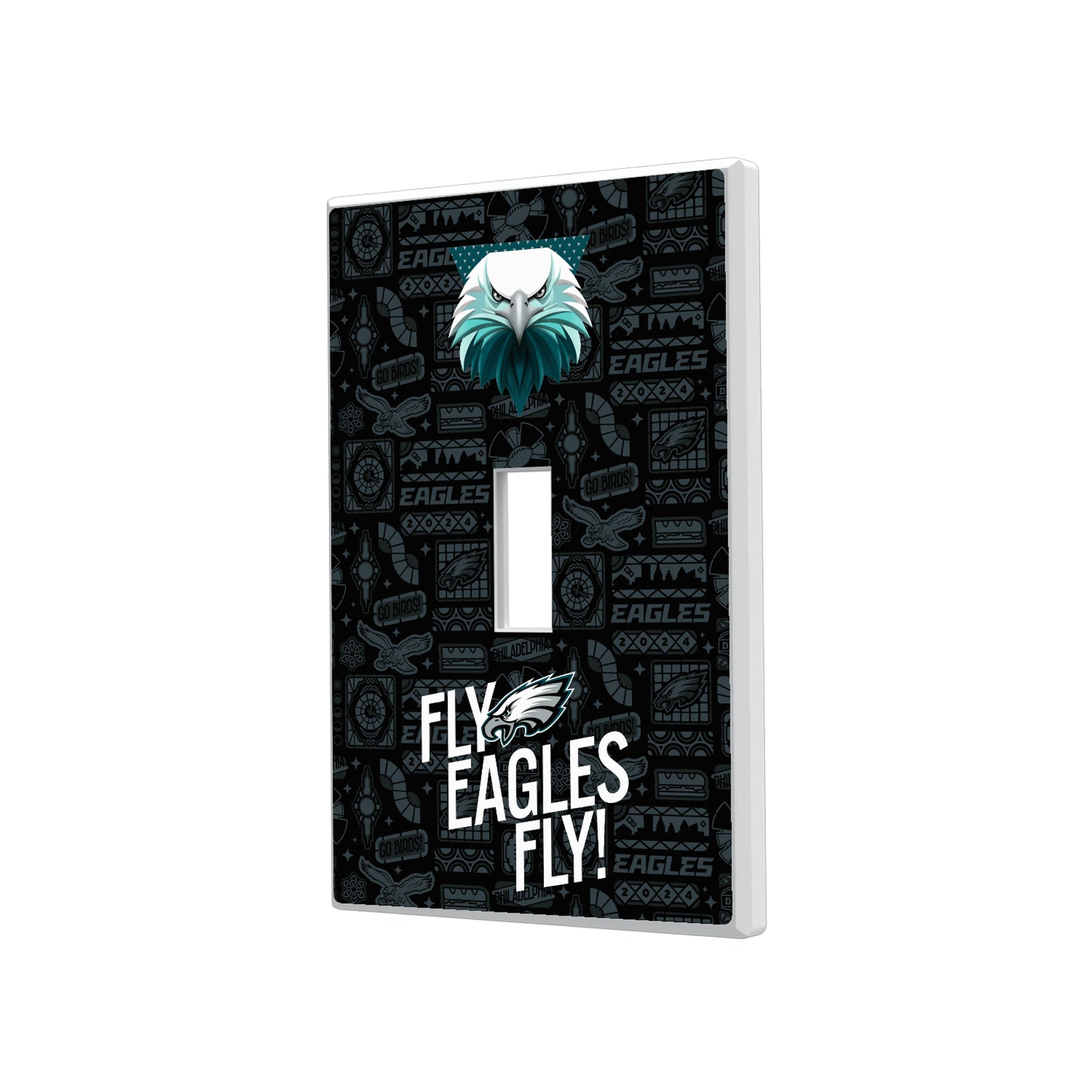 Philadelphia Eagles 2024 Illustrated Limited Edition Hidden-Screw Light Switch Plate