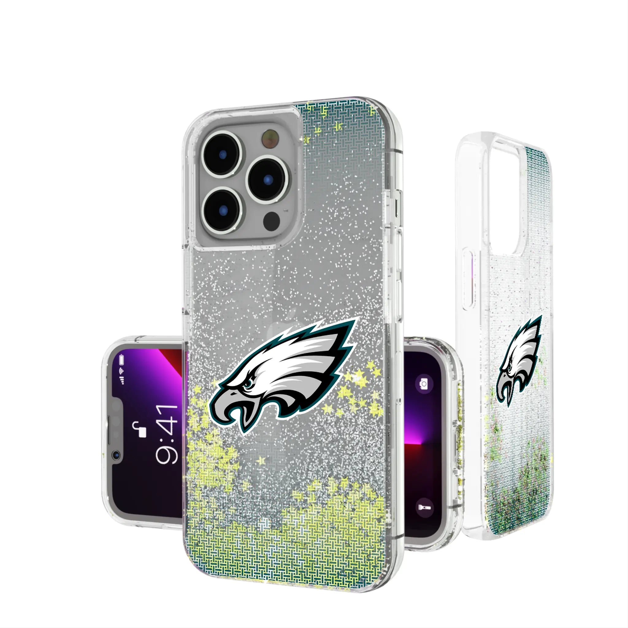 Philadelphia Eagles Linen Glitter Phone Case