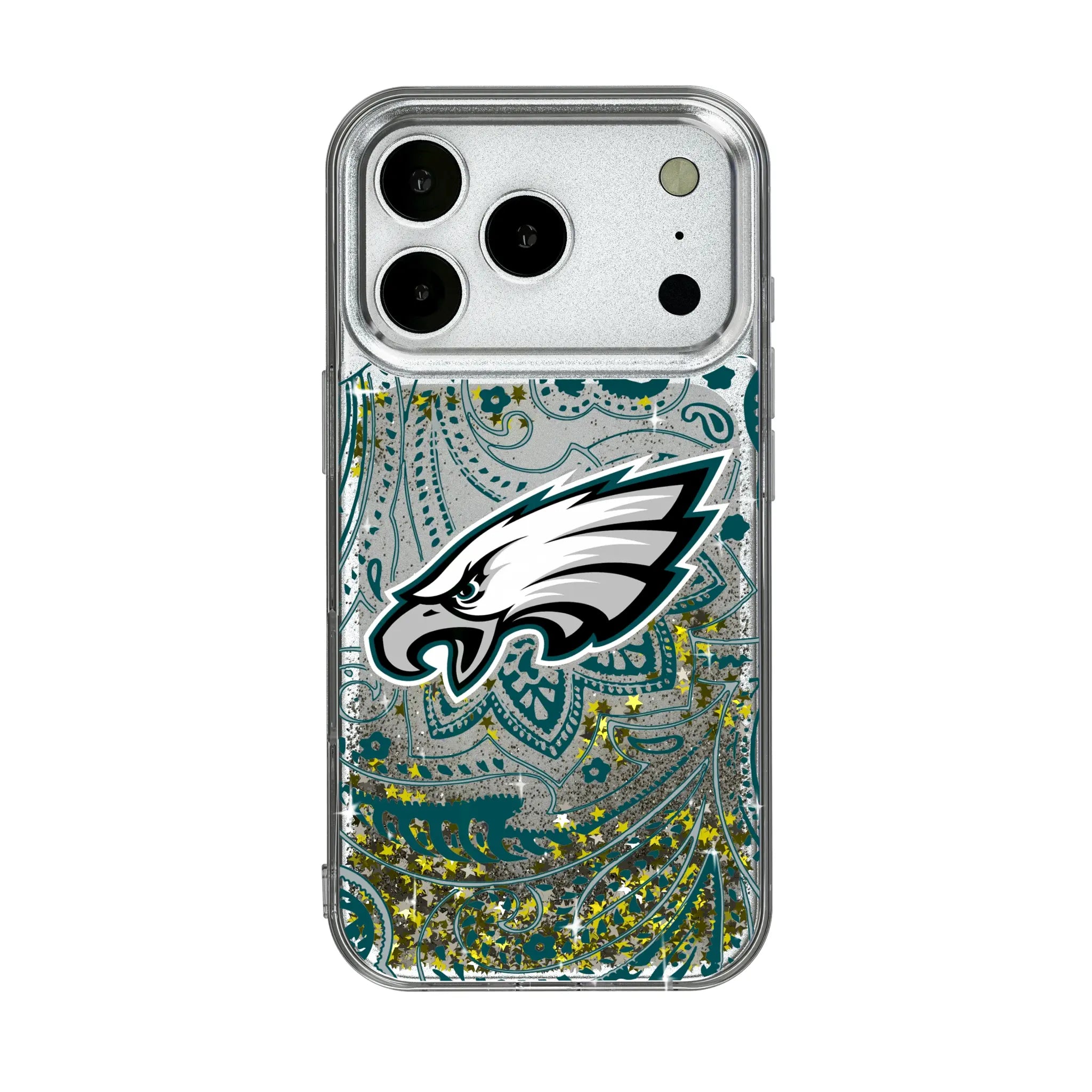 Philadelphia Eagles Paisley Glitter Phone Case