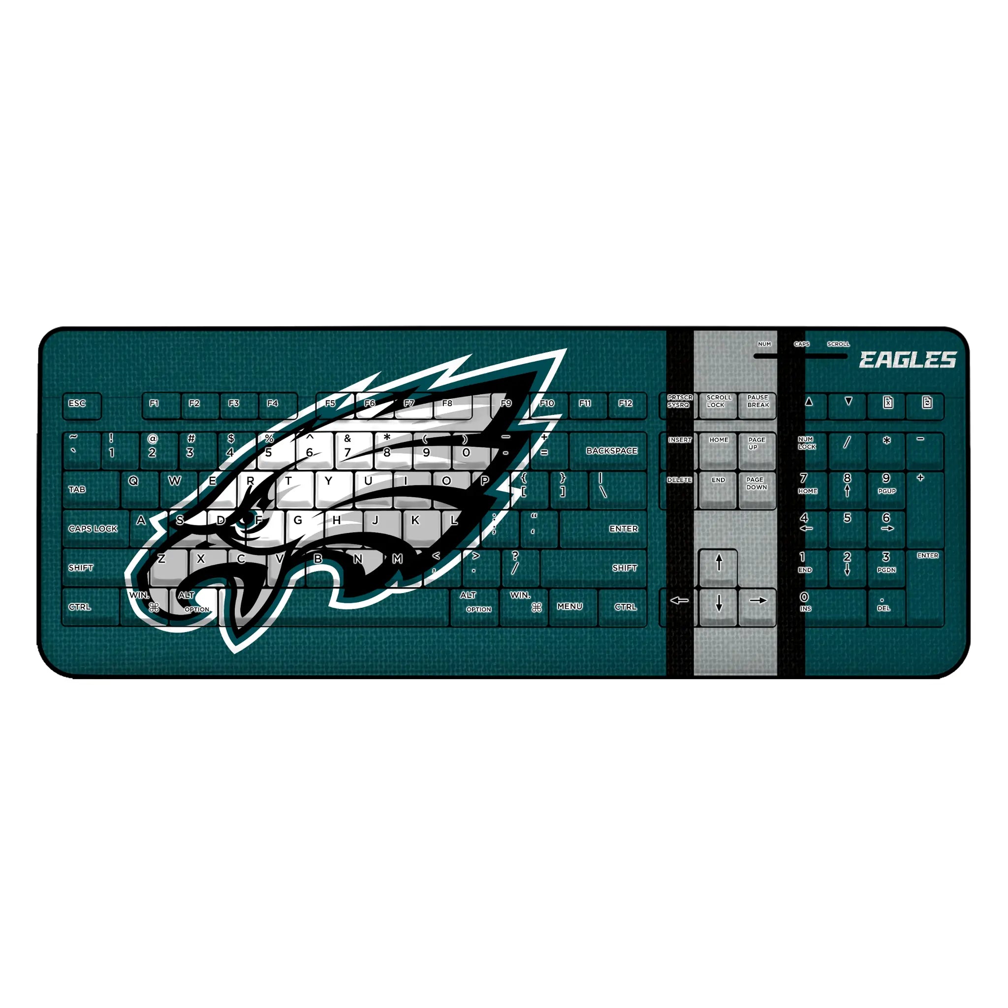 Philadelphia Eagles Stripe Wireless USB Keyboard