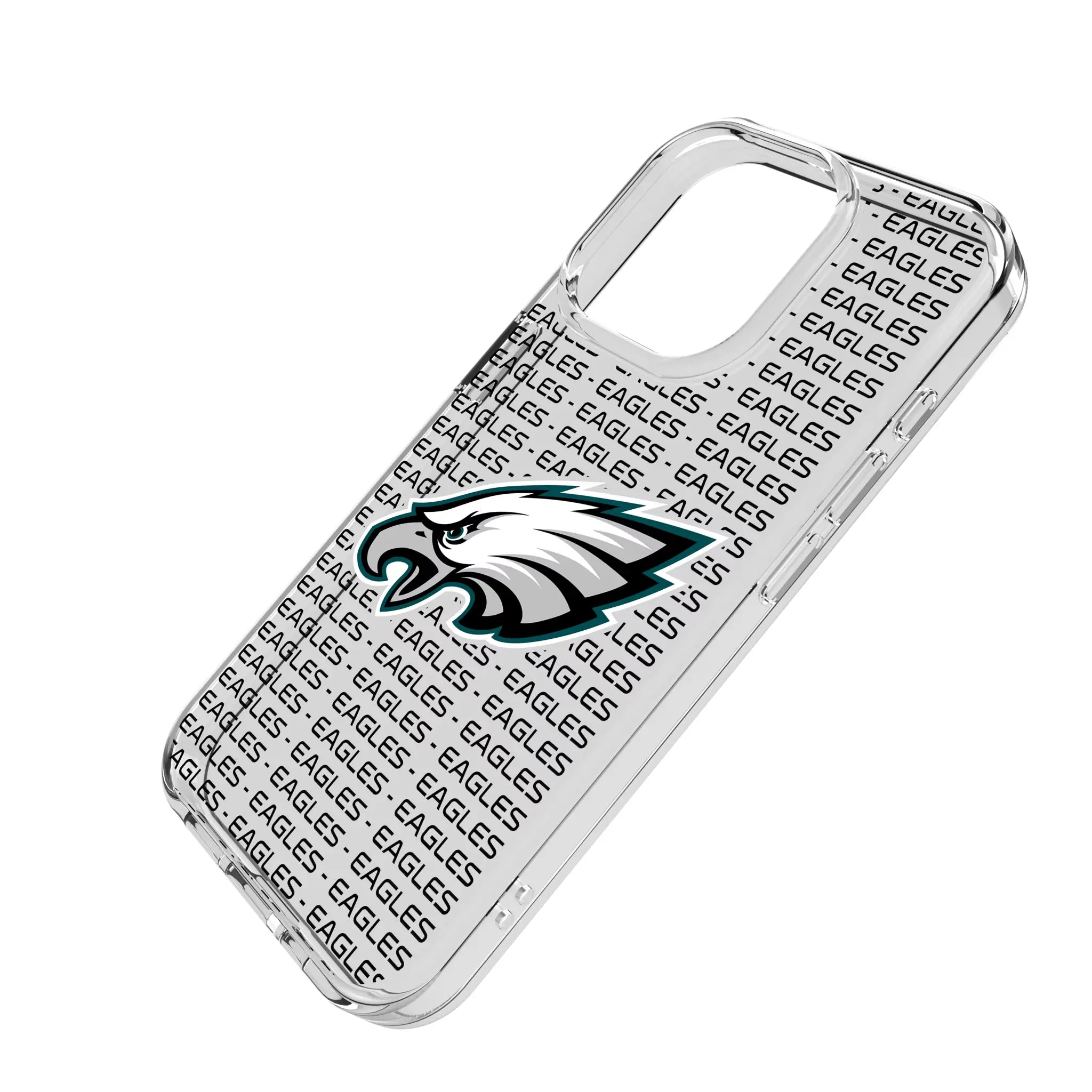 Philadelphia Eagles Text Backdrop Clear Phone Case for Apple iPhone