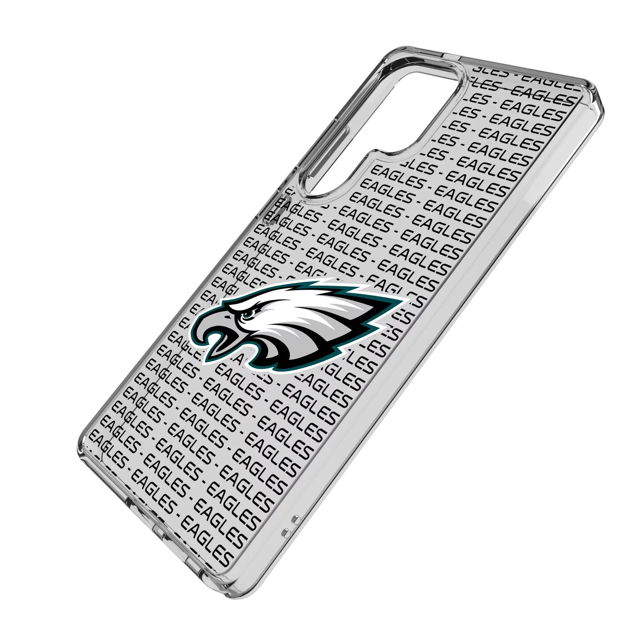 Philadelphia Eagles Text Backdrop Clear Phone Case for Samsung Galaxy