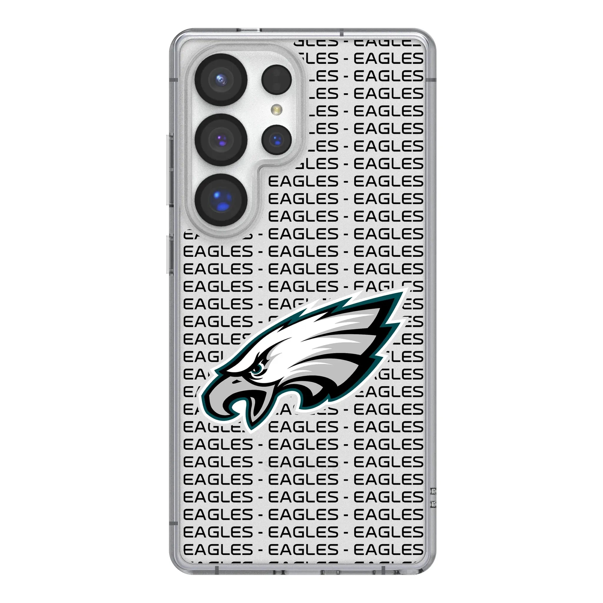 Philadelphia Eagles Text Backdrop Clear Phone Case for Samsung Galaxy