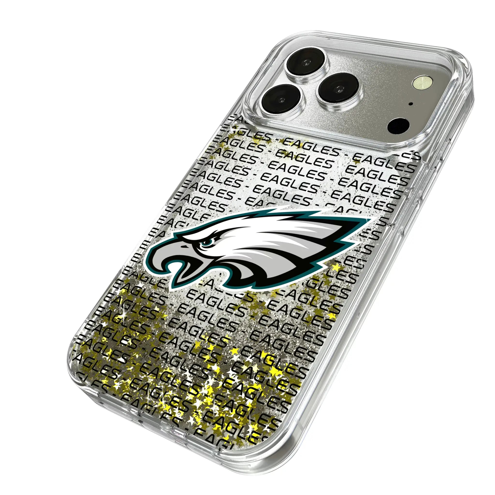 Philadelphia Eagles Text Backdrop Glitter Phone Case