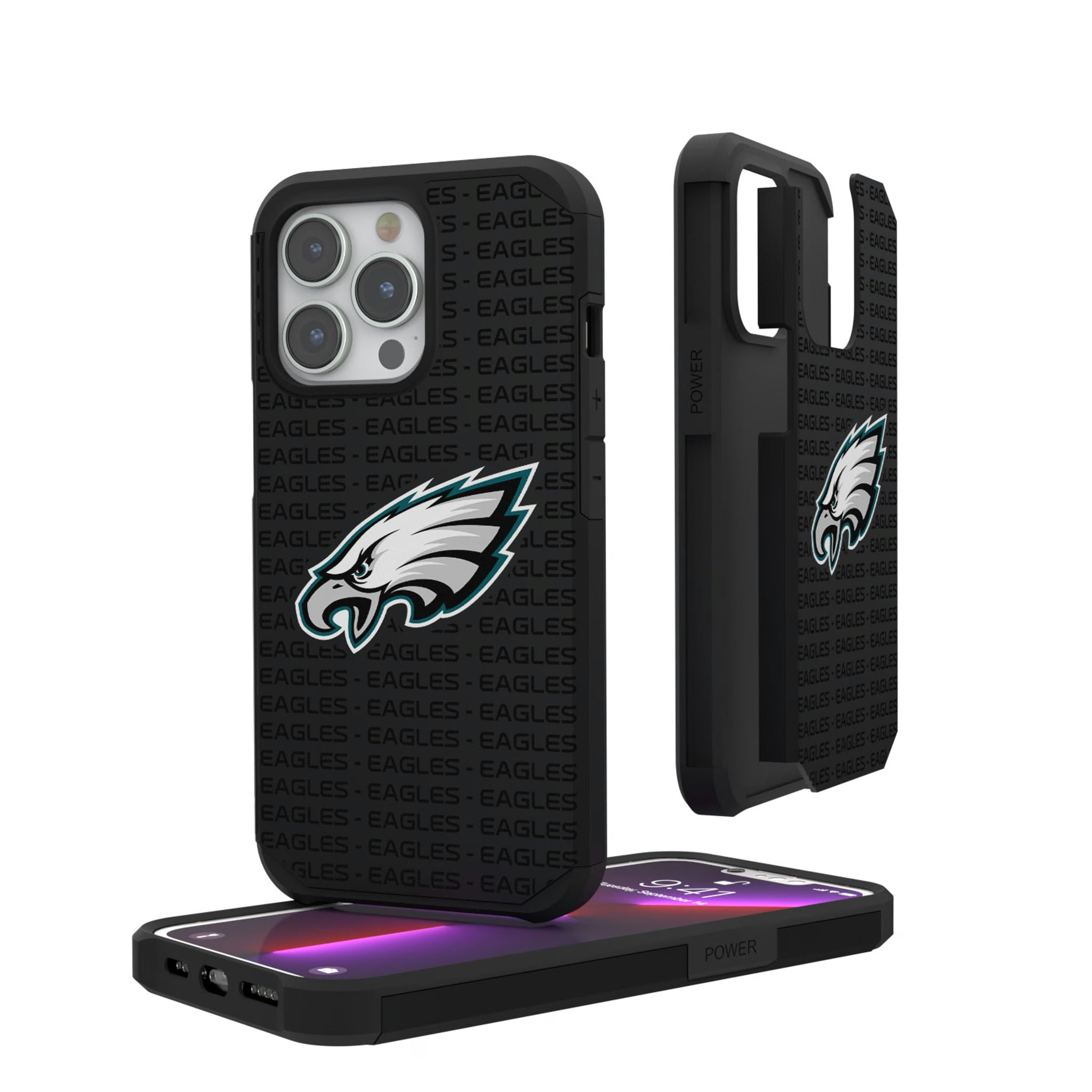 Philadelphia Eagles Text Backdrop Rugged Phone Case - Sports Gifts, Sports Memorabilia, Sports Collectibles, Fan Shop