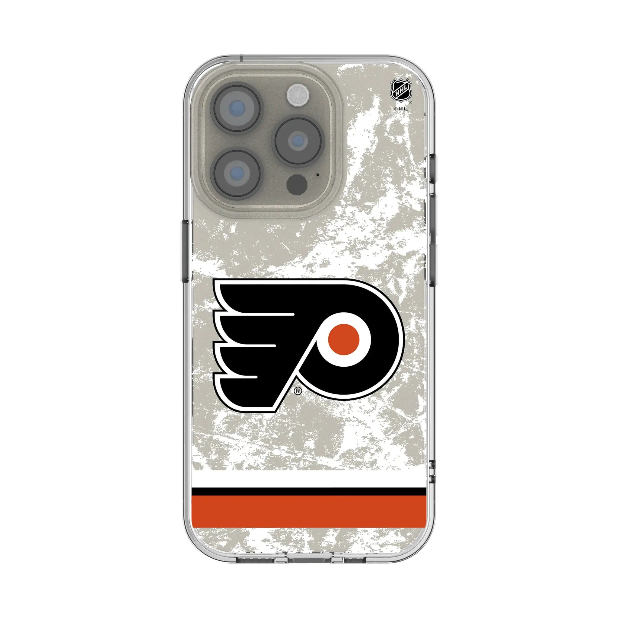 Philadelphia Flyers Ice Stripe Clear Phone Case for Apple iPhone