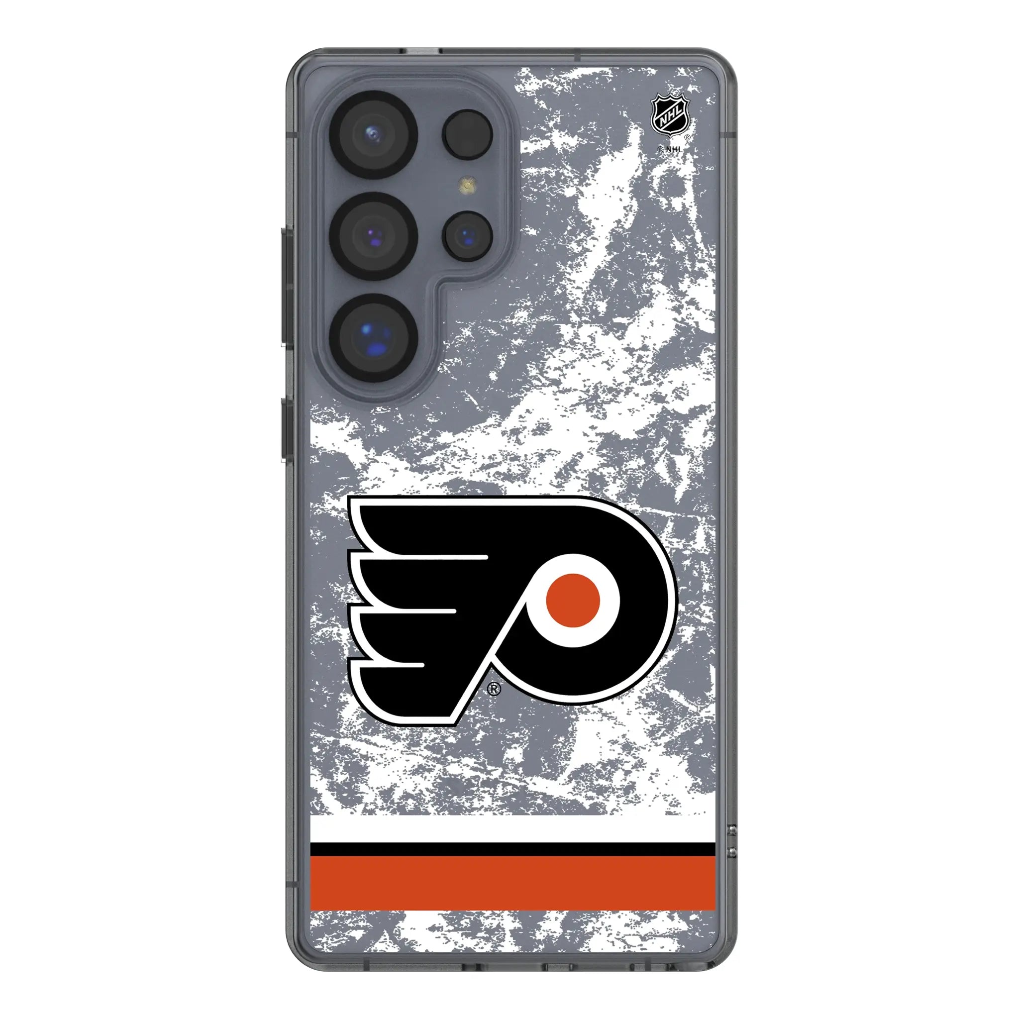 Philadelphia Flyers Ice Stripe Clear Phone Case for Samsung Galaxy