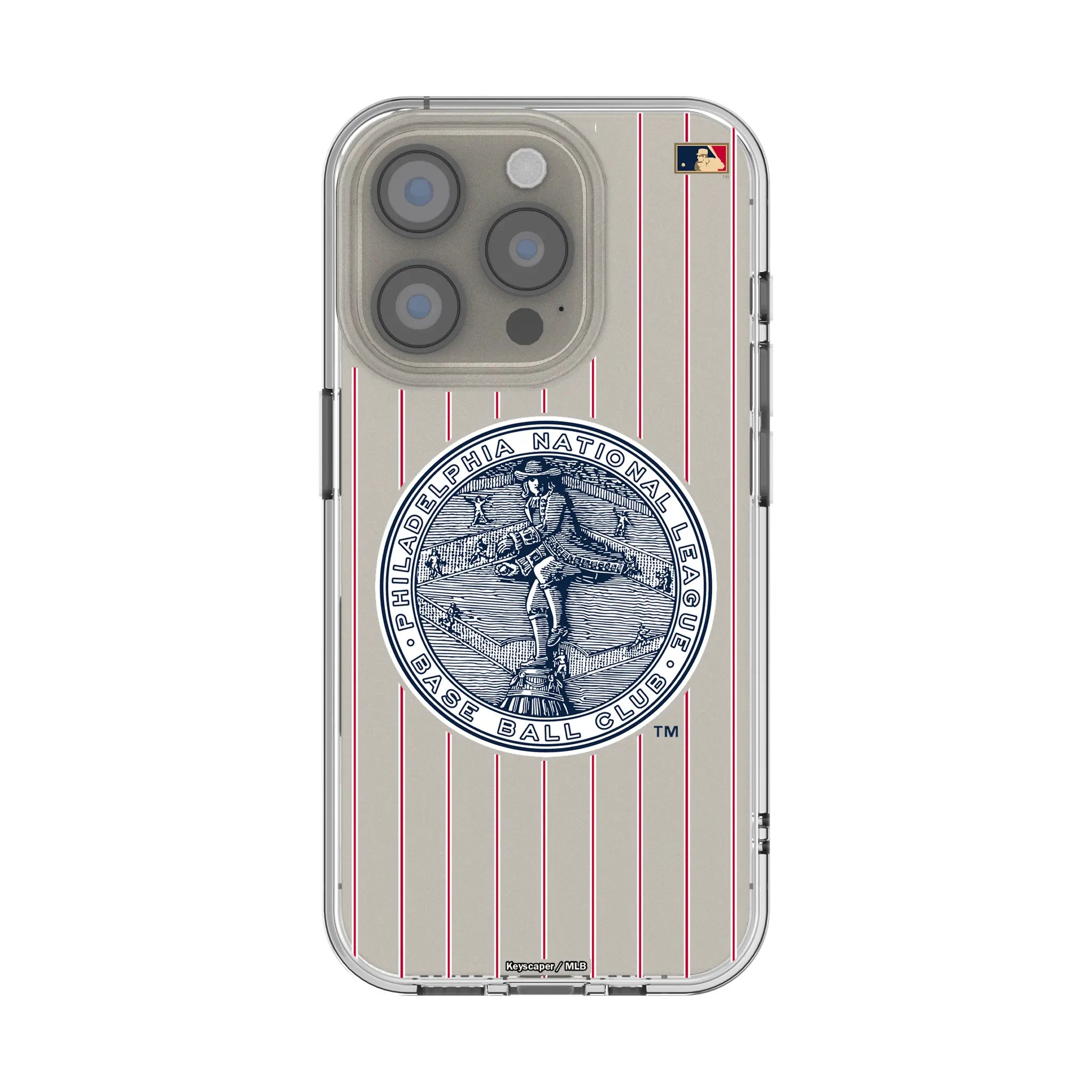 Philadelphia Phillies 1915-1943 - Cooperstown Collection Pinstripe Clear Phone Case for Apple iPhone