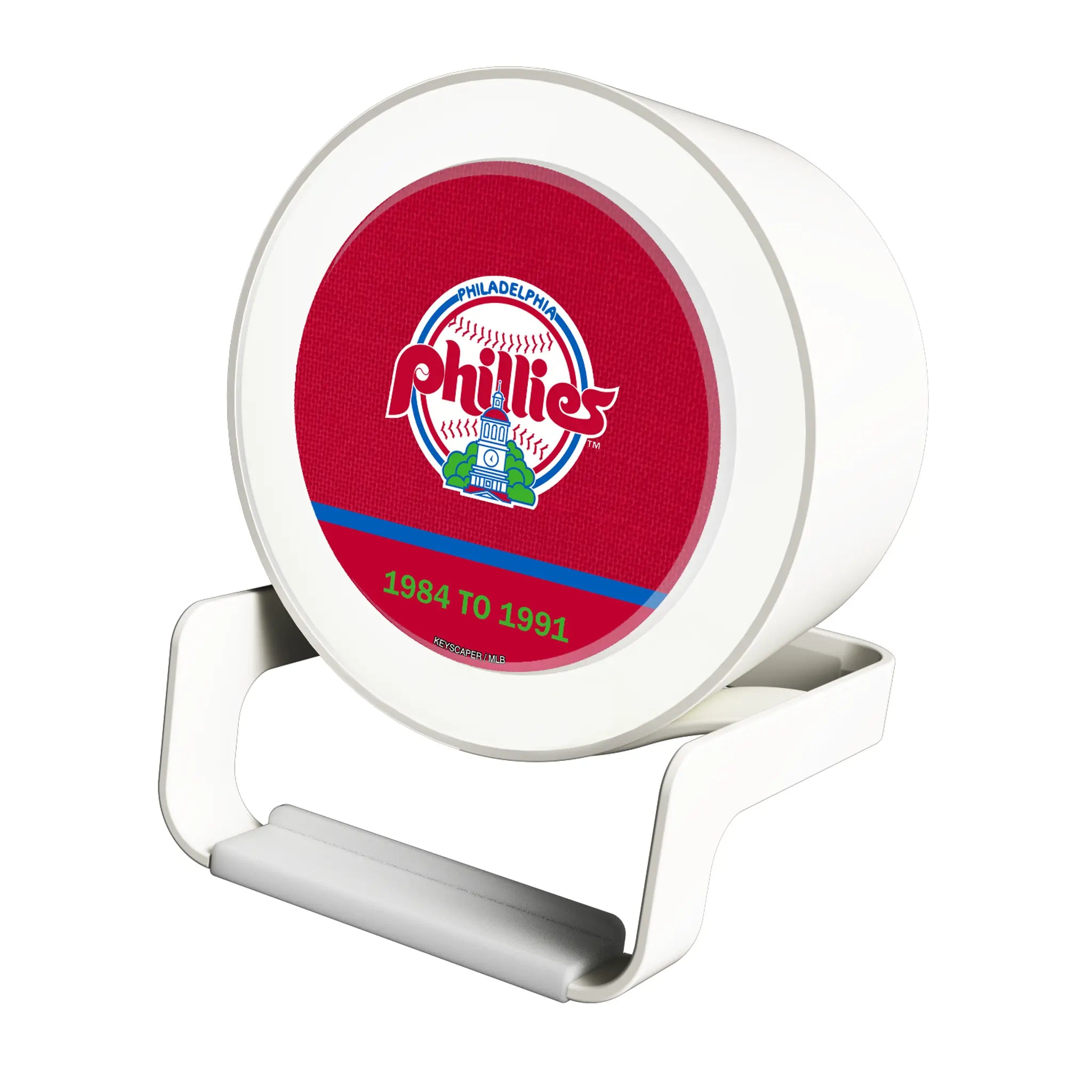 Philadelphia Phillies 1984-1991 - Cooperstown Collection Endzone Solid Night Light Charger and Bluetooth Speaker