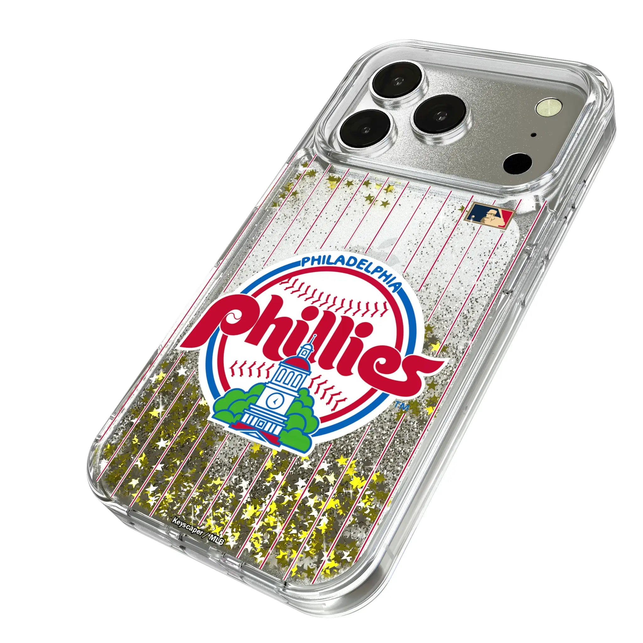 Philadelphia Phillies 1984-1991 - Cooperstown Collection Pinstripe Glitter Phone Case