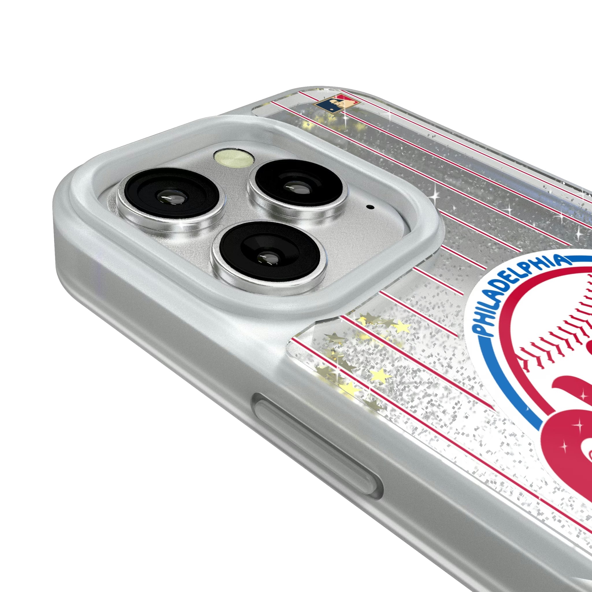 Philadelphia Phillies 1984-1991 - Cooperstown Collection Pinstripe Glitter Phone Case - Sports Gifts, Sports Memorabilia, Sports Collectibles, Fan Shop