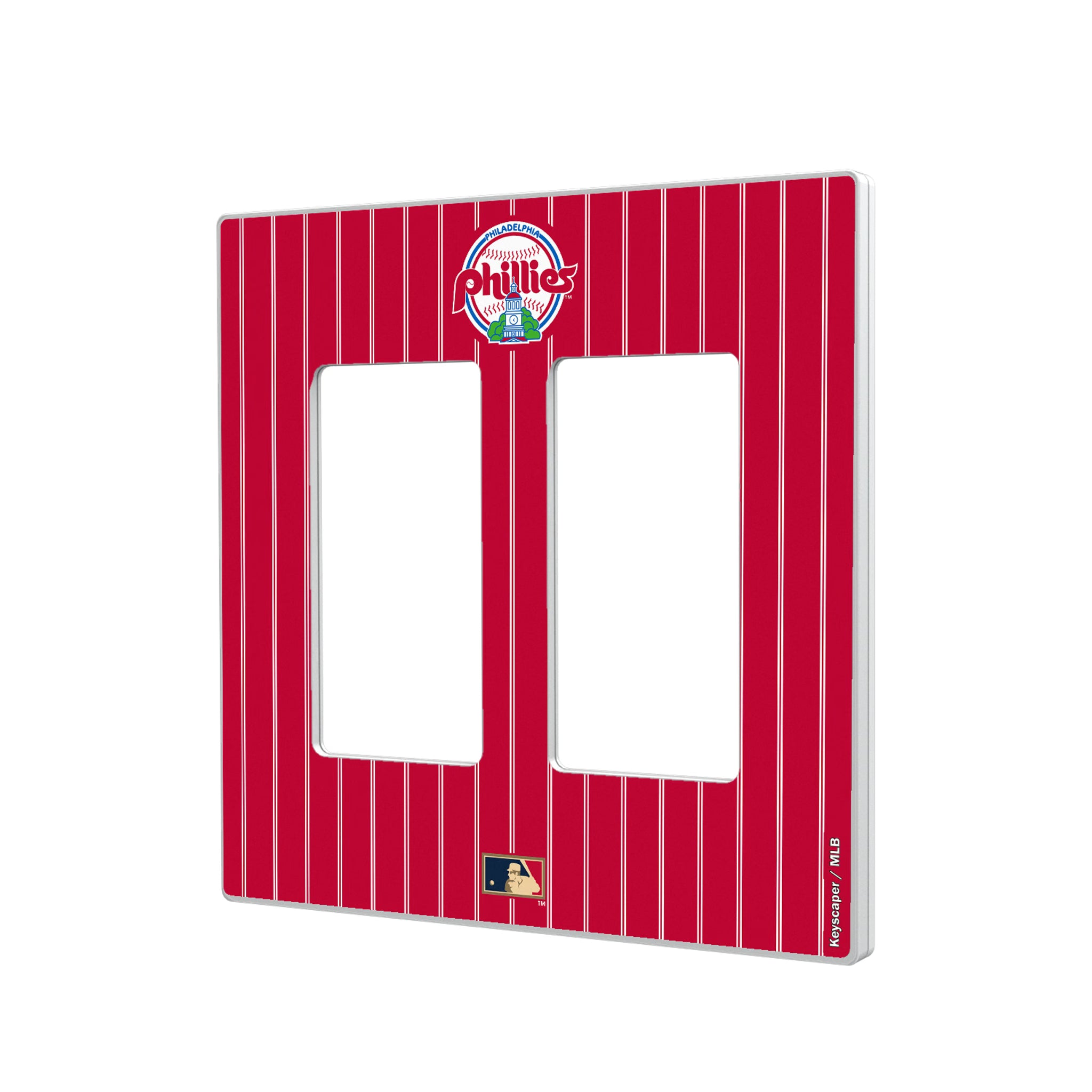 Philadelphia Phillies 1984-1991 - Cooperstown Collection Pinstripe Hidden-Screw Light Switch Plate - Sports Gifts, Sports Memorabilia, Sports Collectibles, Fan Shop
