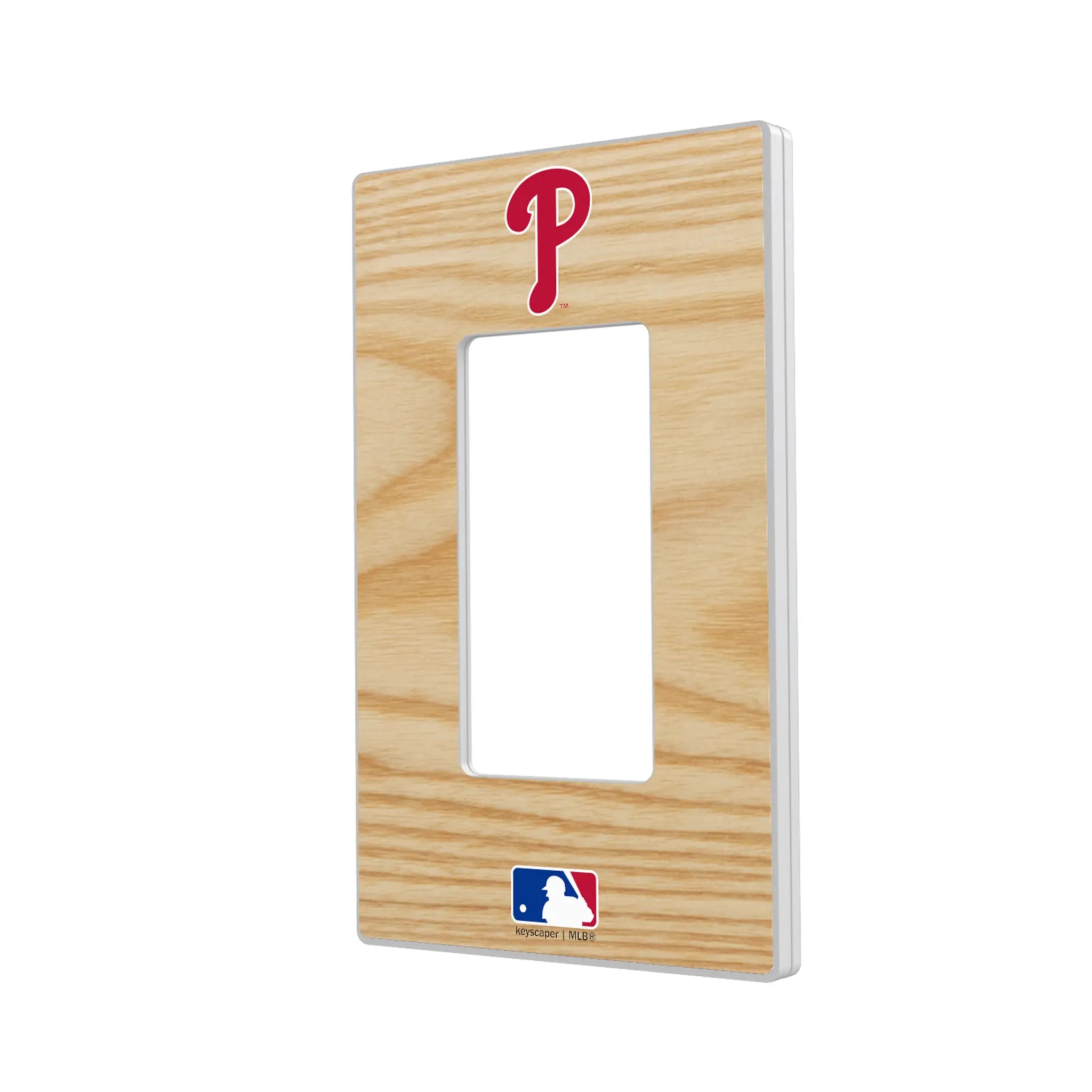 Philadelphia Phillies Baseball Bat Hidden-Screw Light Switch Plate
