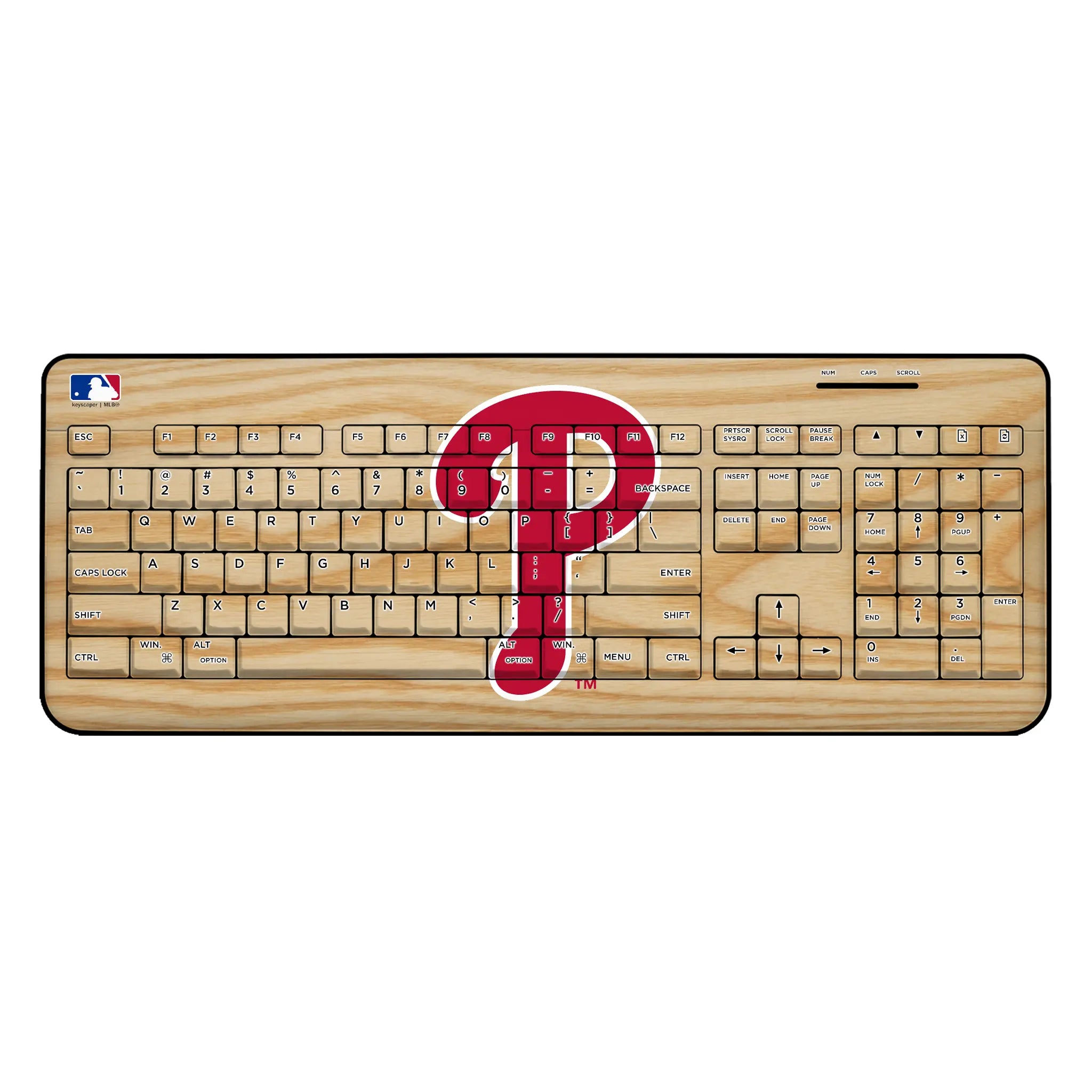 Philadelphia Phillies Baseball Bat Wireless USB Keyboard