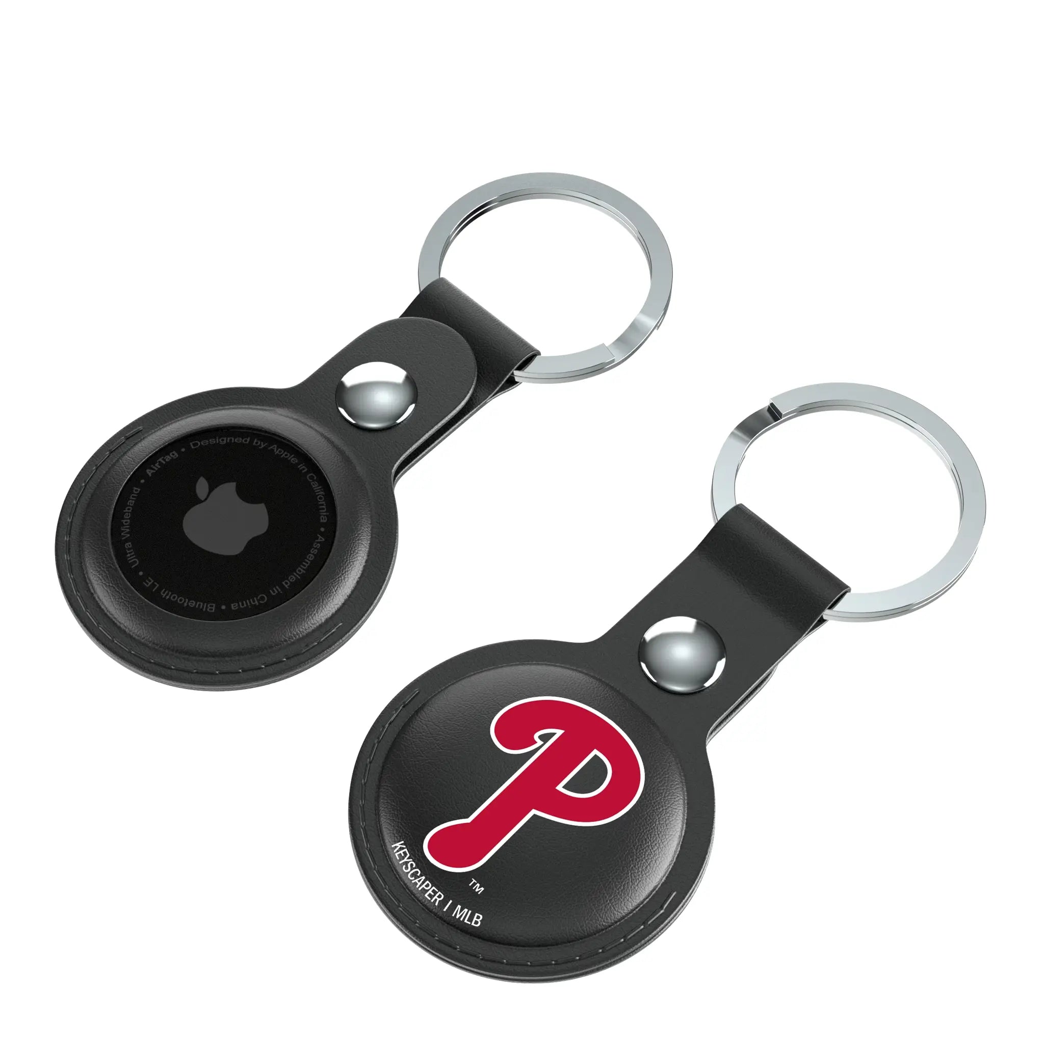 Philadelphia Phillies Insignia Black Airtag Holder 2-Pack