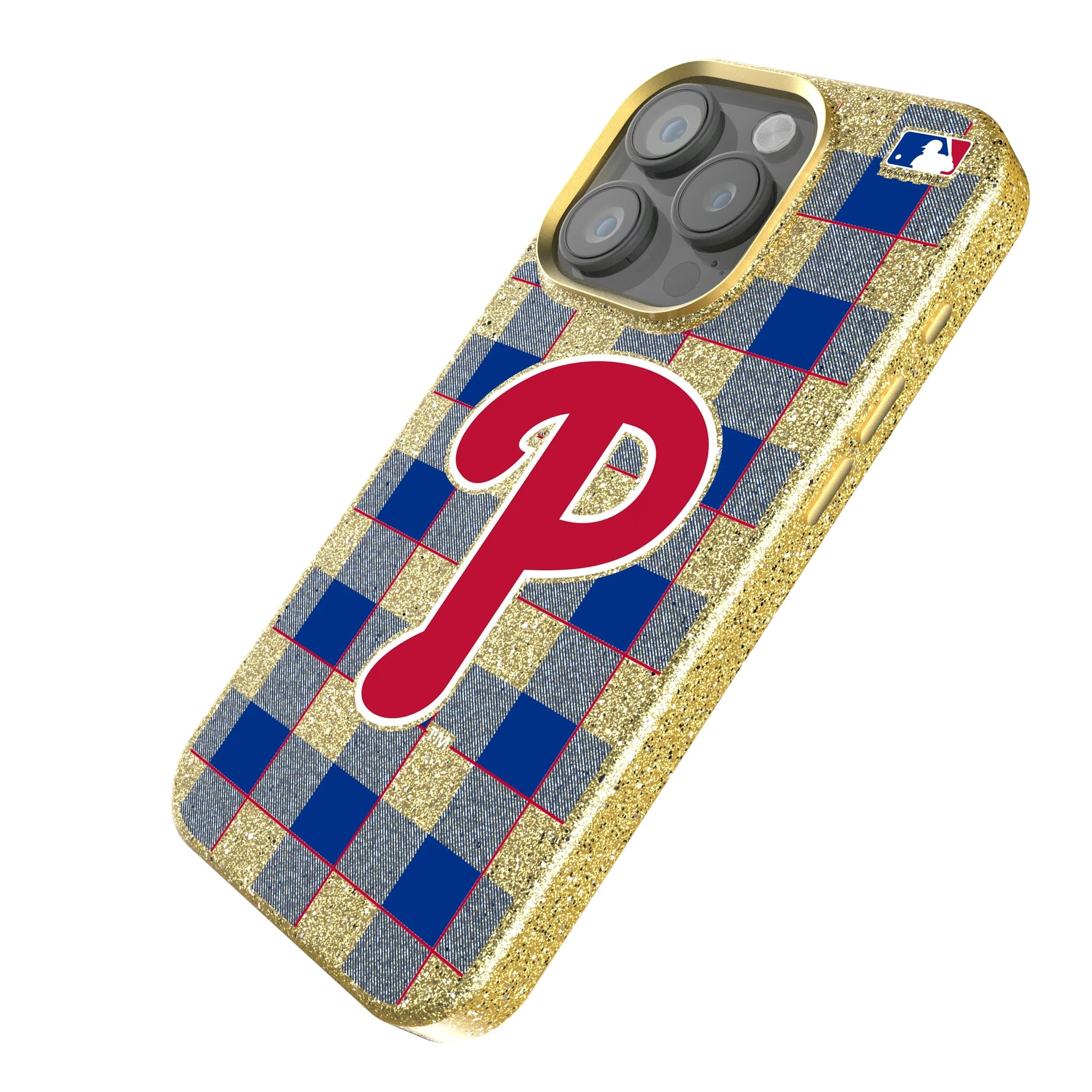 Philadelphia Phillies Plaid Bling Phone Case