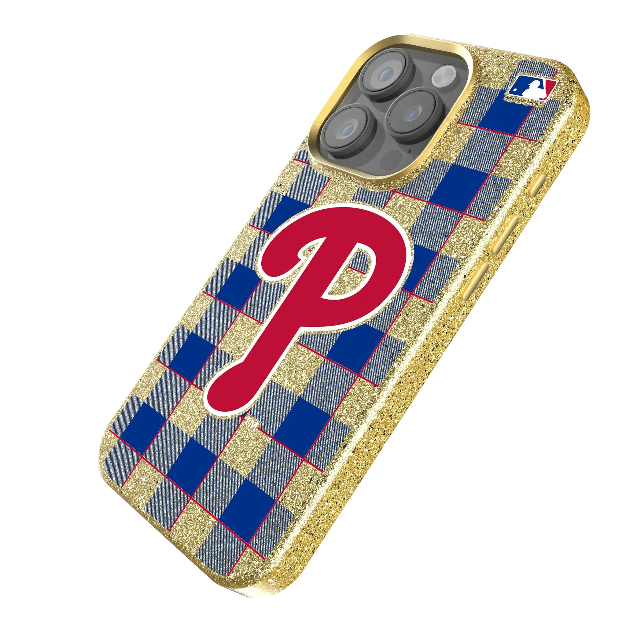 Philadelphia Phillies Plaid Bling Phone Case