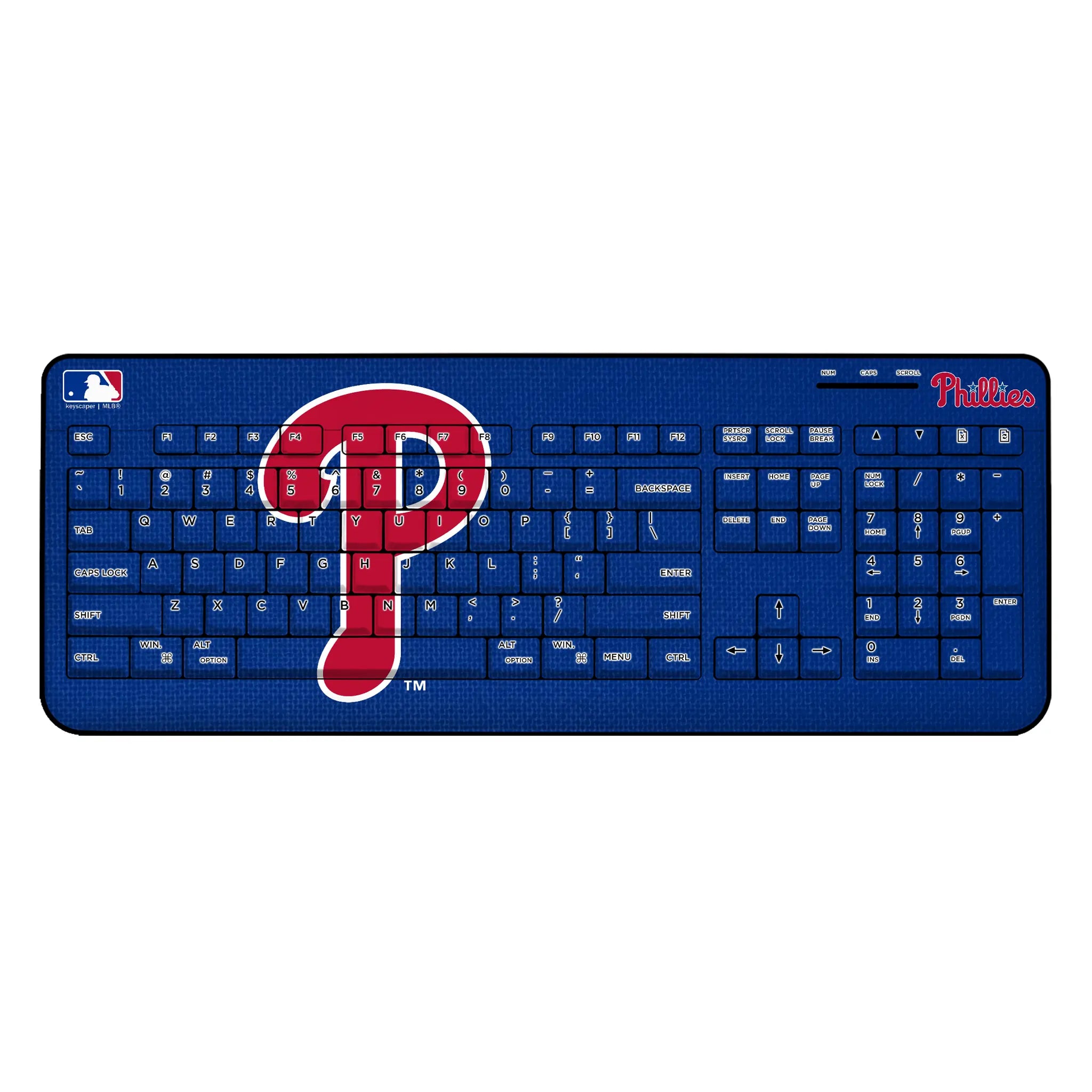 Philadelphia Phillies Solid Wireless USB Keyboard