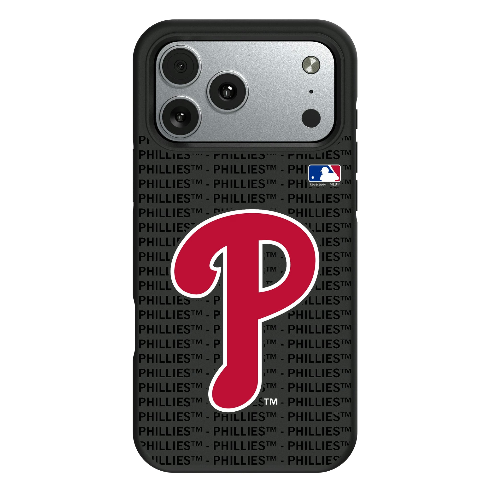 Philadelphia Phillies Text Backdrop Bump Phone Case - Sports Gifts, Sports Memorabilia, Sports Collectibles, Fan Shop
