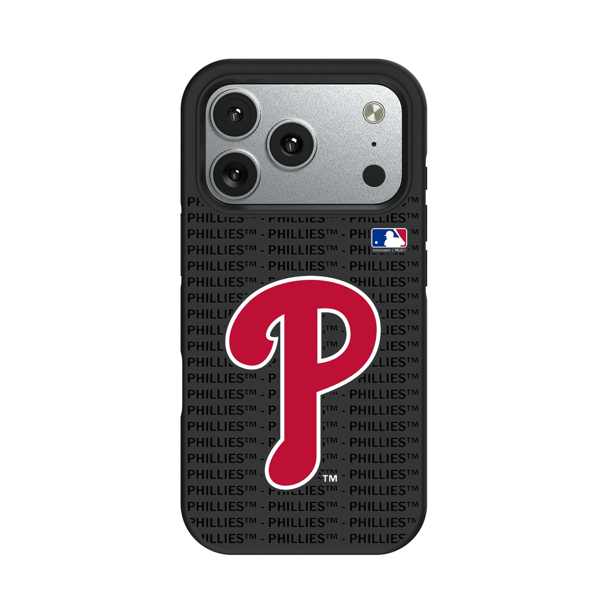 Philadelphia Phillies Text Backdrop Bump Phone Case - Sports Gifts, Sports Memorabilia, Sports Collectibles, Fan Shop