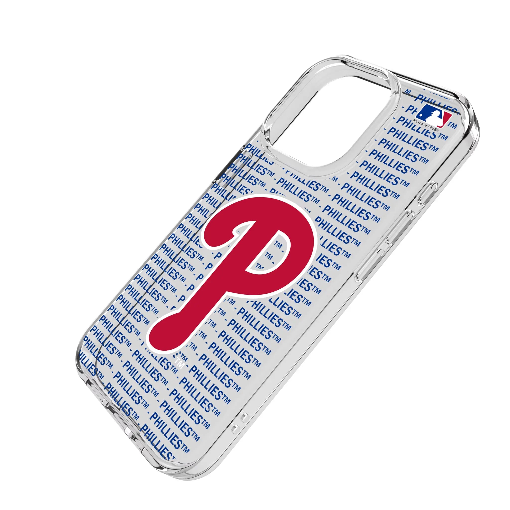 Philadelphia Phillies Text Backdrop Clear Phone Case for Apple iPhone