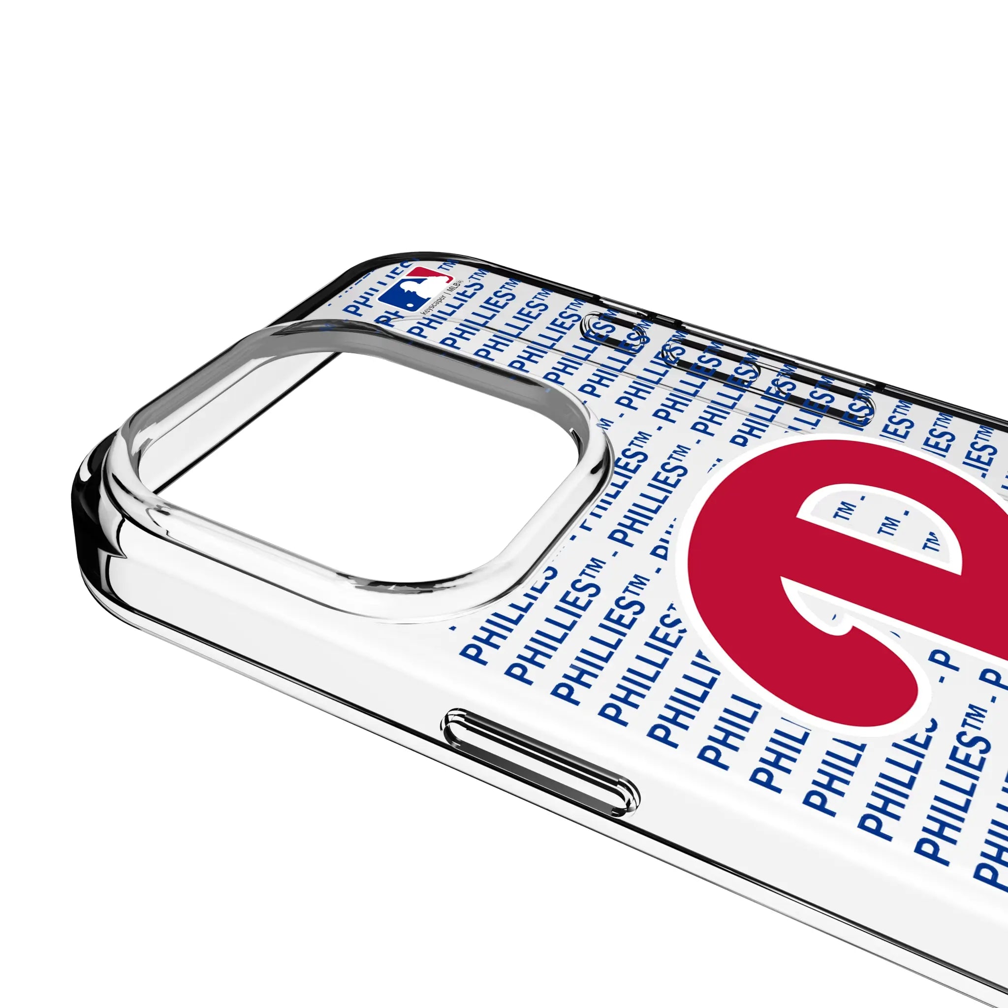 Philadelphia Phillies Text Backdrop Clear Phone Case for Apple iPhone